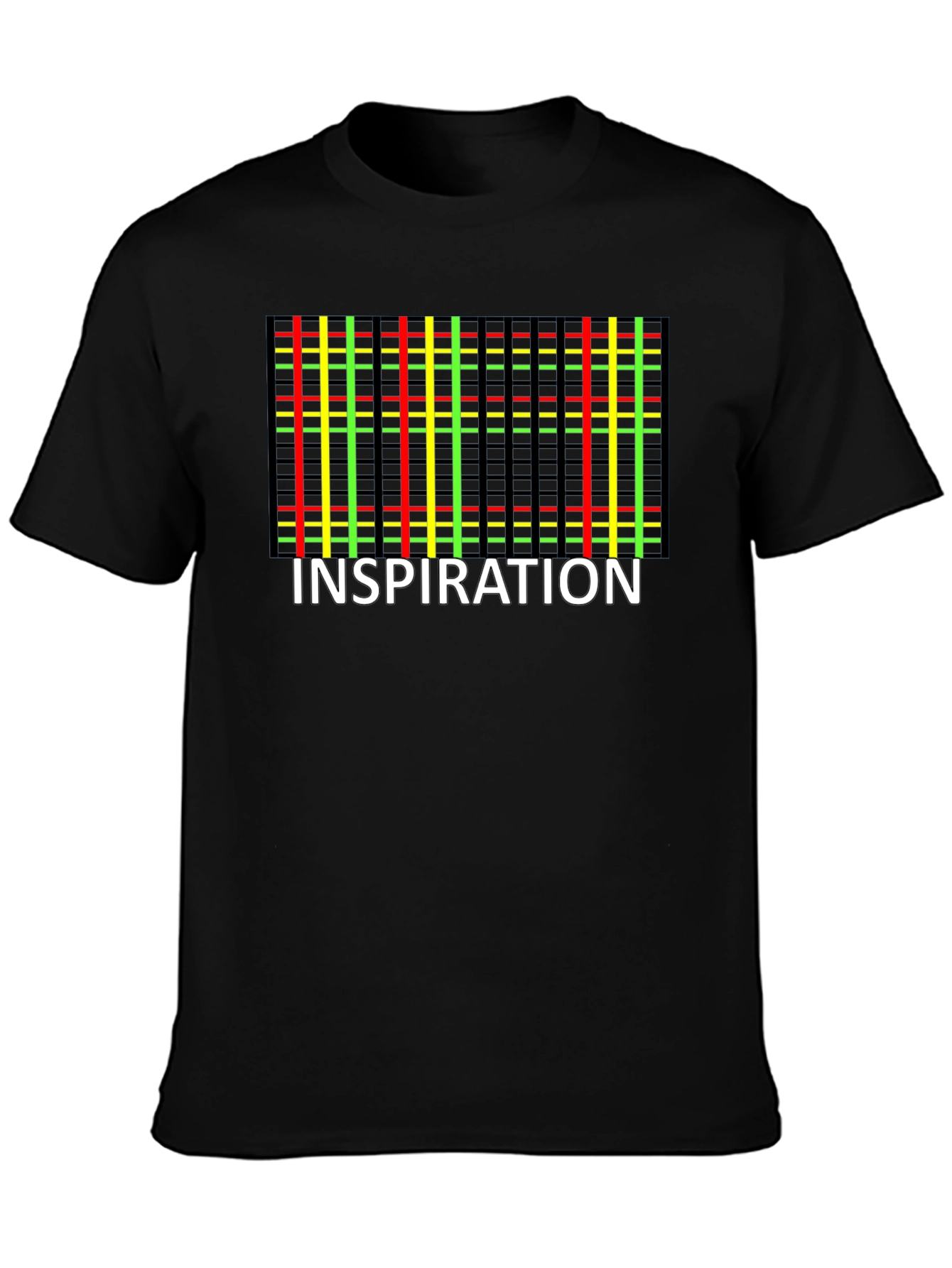 Inspiration Plaid Graphic Tee - Black