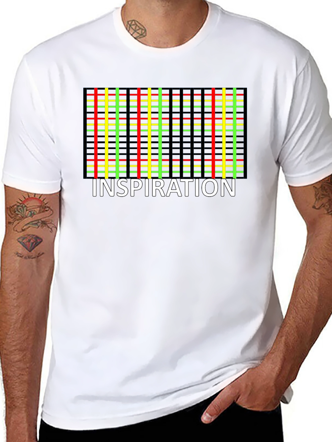 Inspiration Plaid Graphic Tee - Black