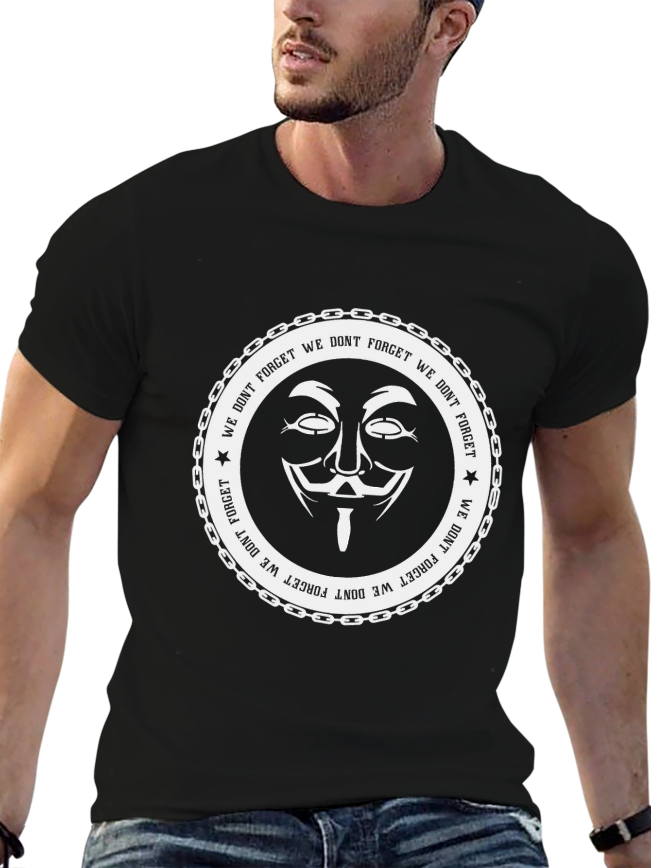 Anonymous We Dont Forget Graphic T-Shirt
