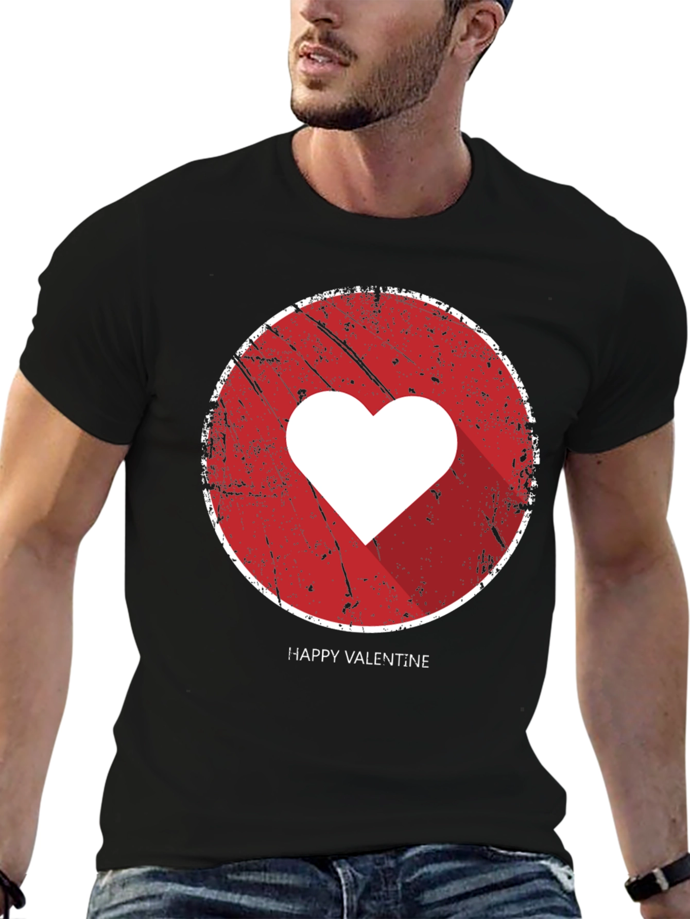 Happy Valentines Day Heart Graphic T-Shirt