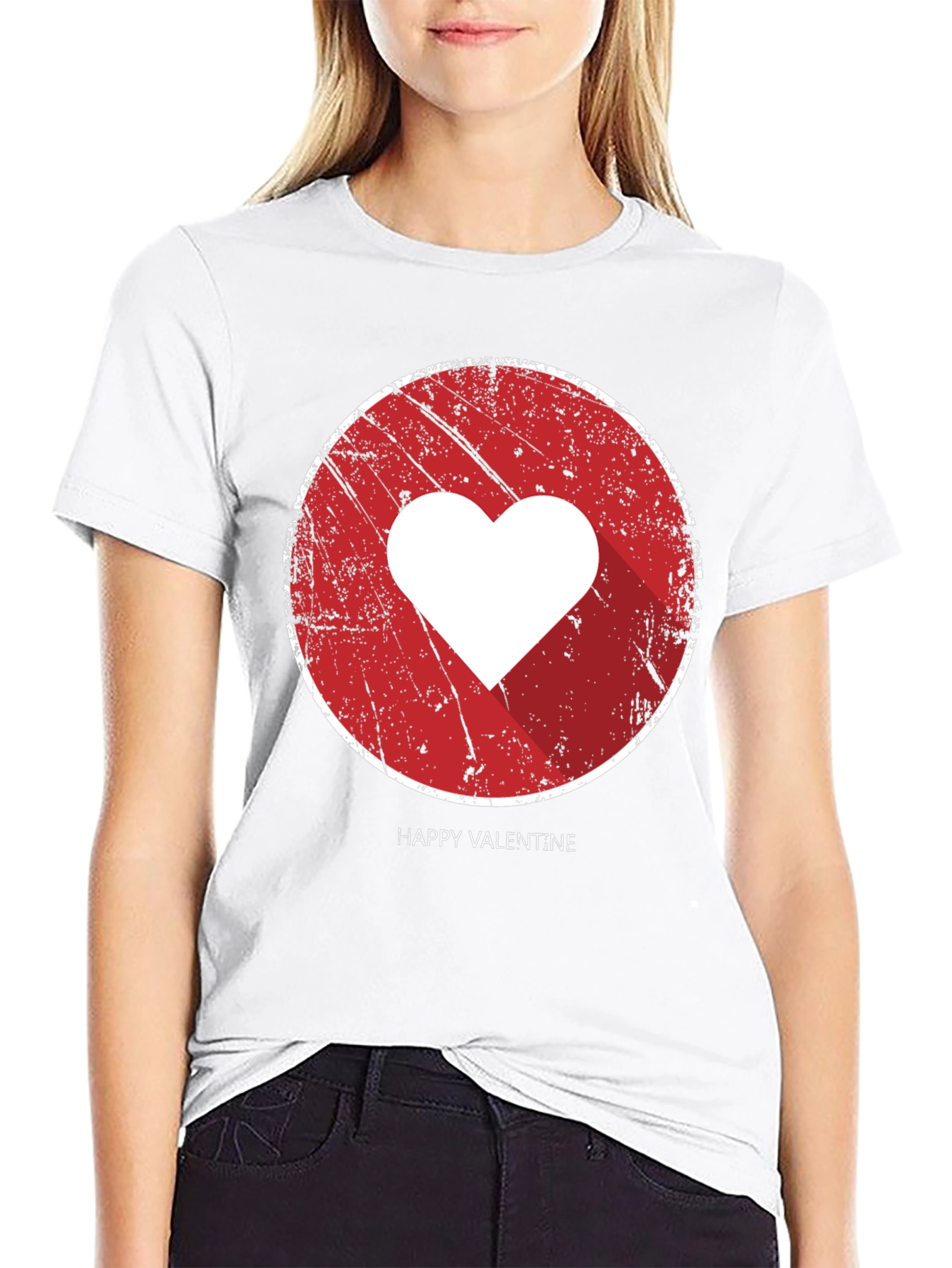 Happy Valentines Day Heart Graphic T-Shirt
