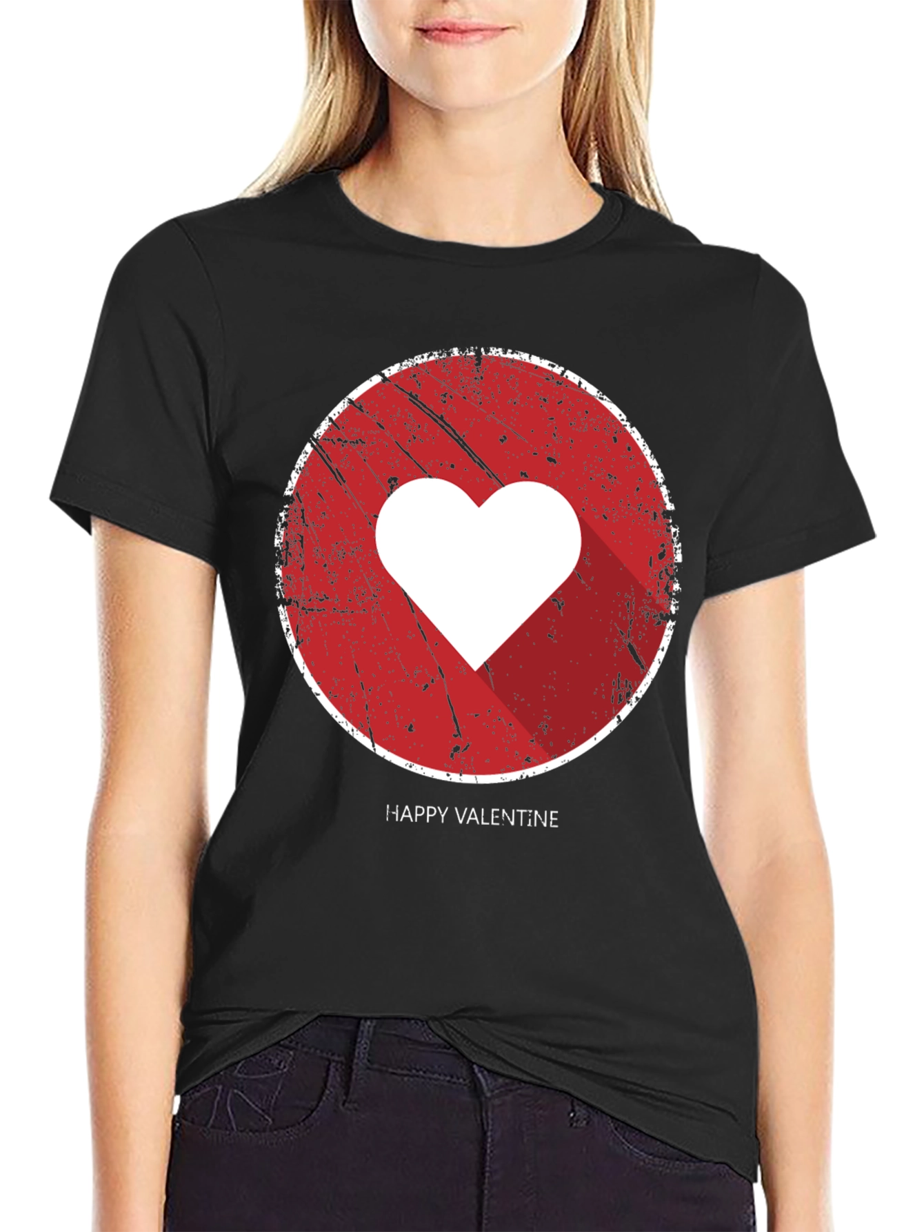 Happy Valentines Day Heart Graphic T-Shirt