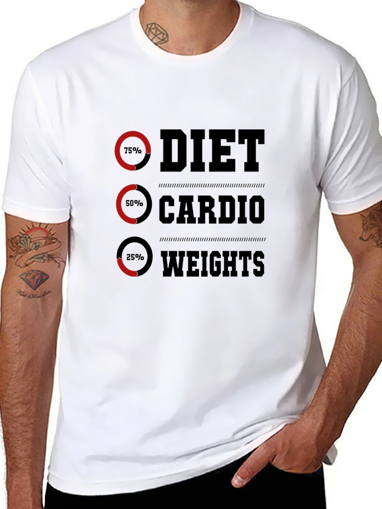 Diet Cardio Weights Graphic Tee