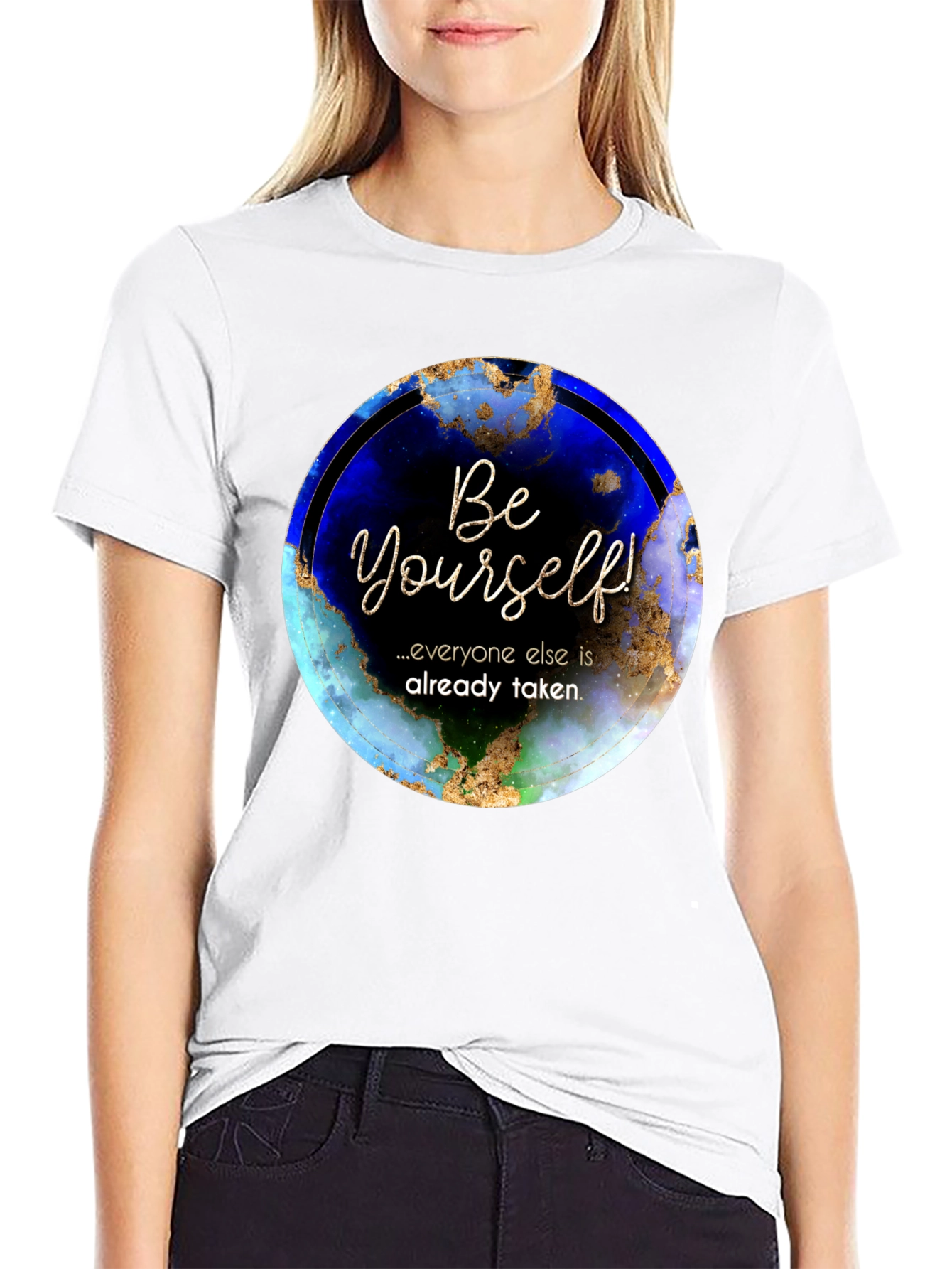 Be Yourself Graphic Print Crewneck T-Shirt