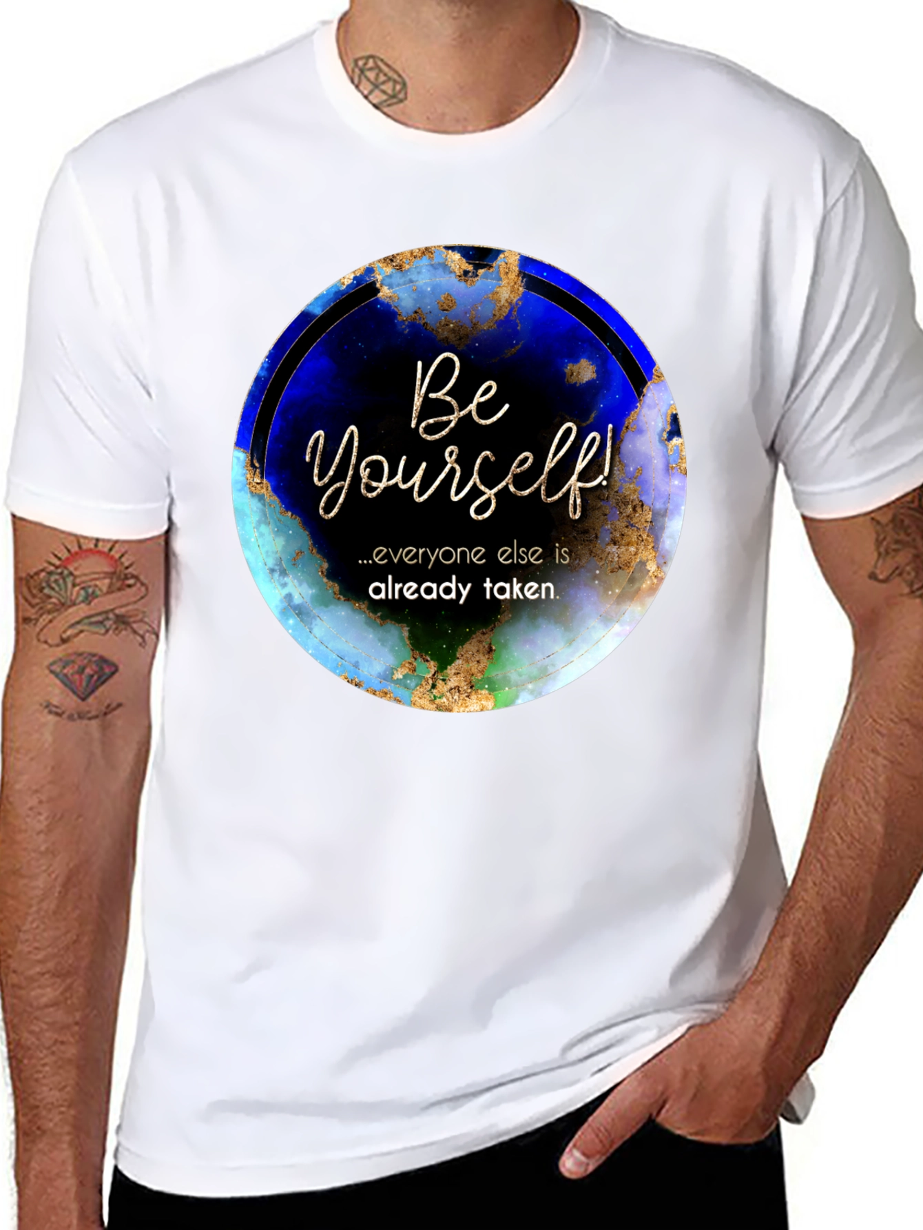 Be Yourself Graphic Print Crewneck T-Shirt