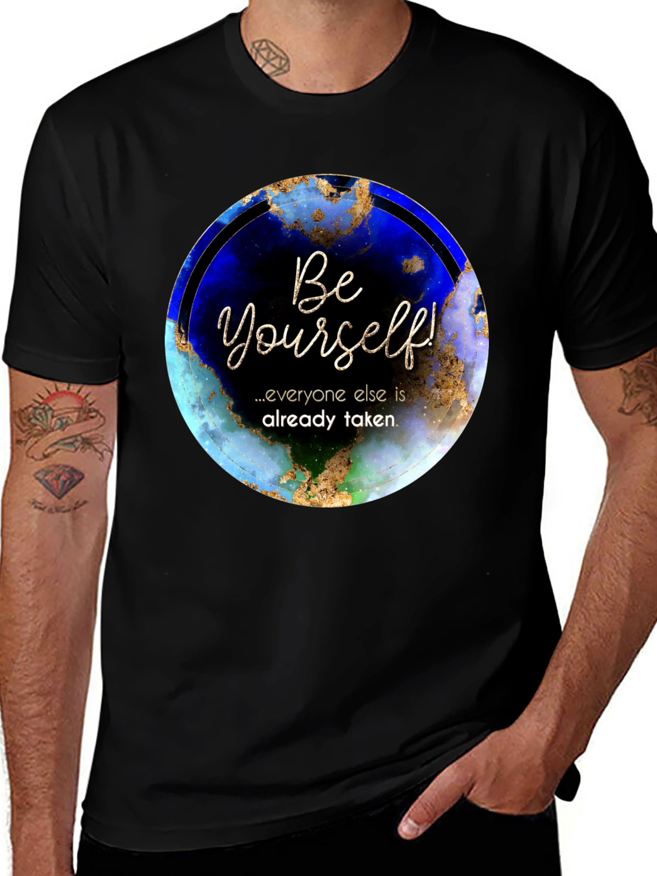 Be Yourself Graphic Print Crewneck T-Shirt