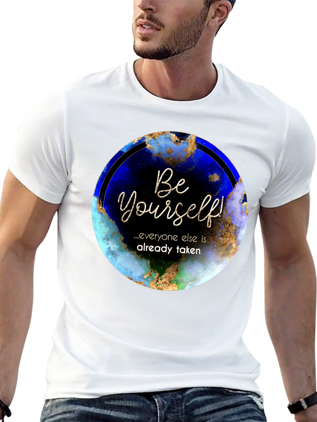 Be Yourself Graphic Print Crewneck T-Shirt