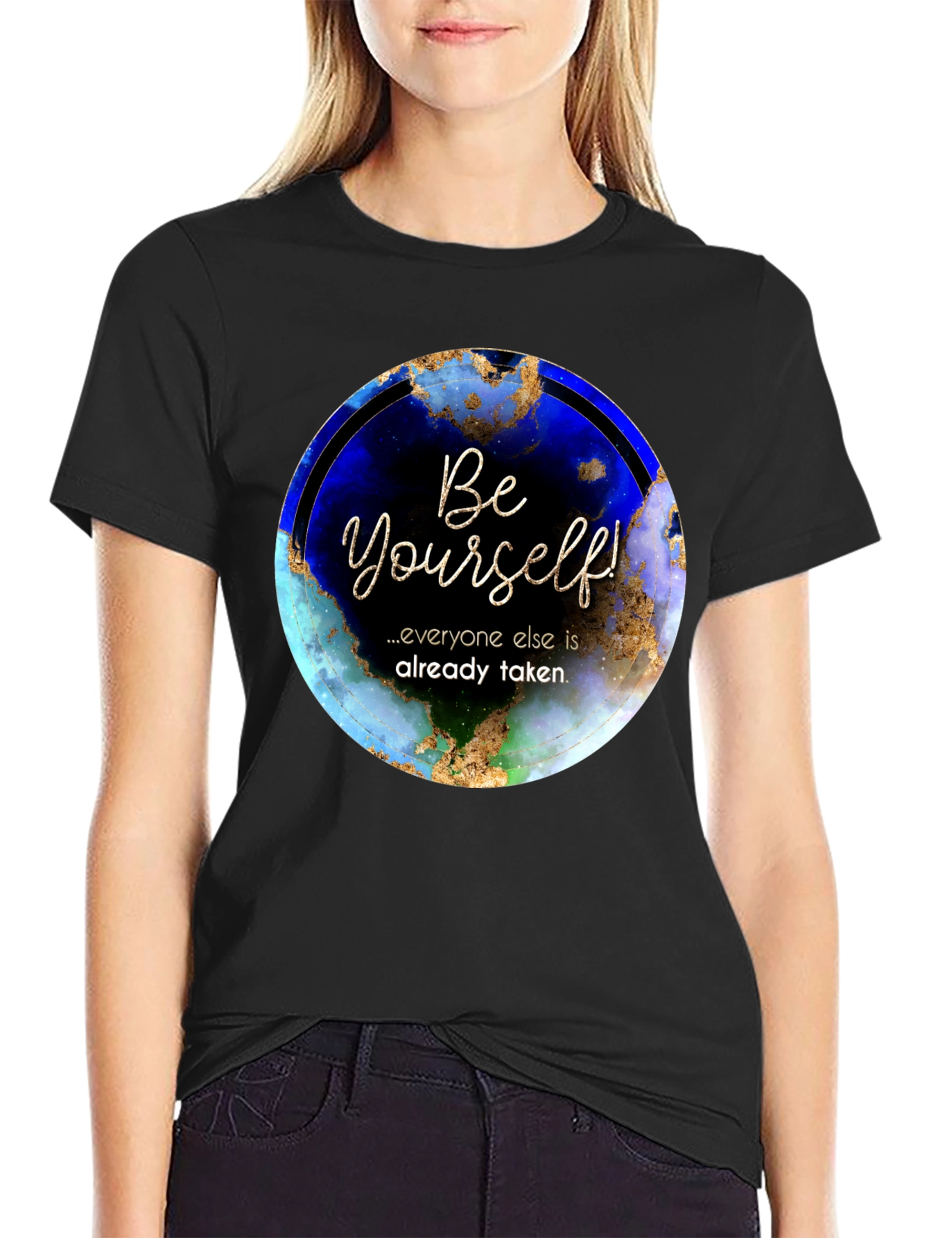Be Yourself Graphic Print Crewneck T-Shirt