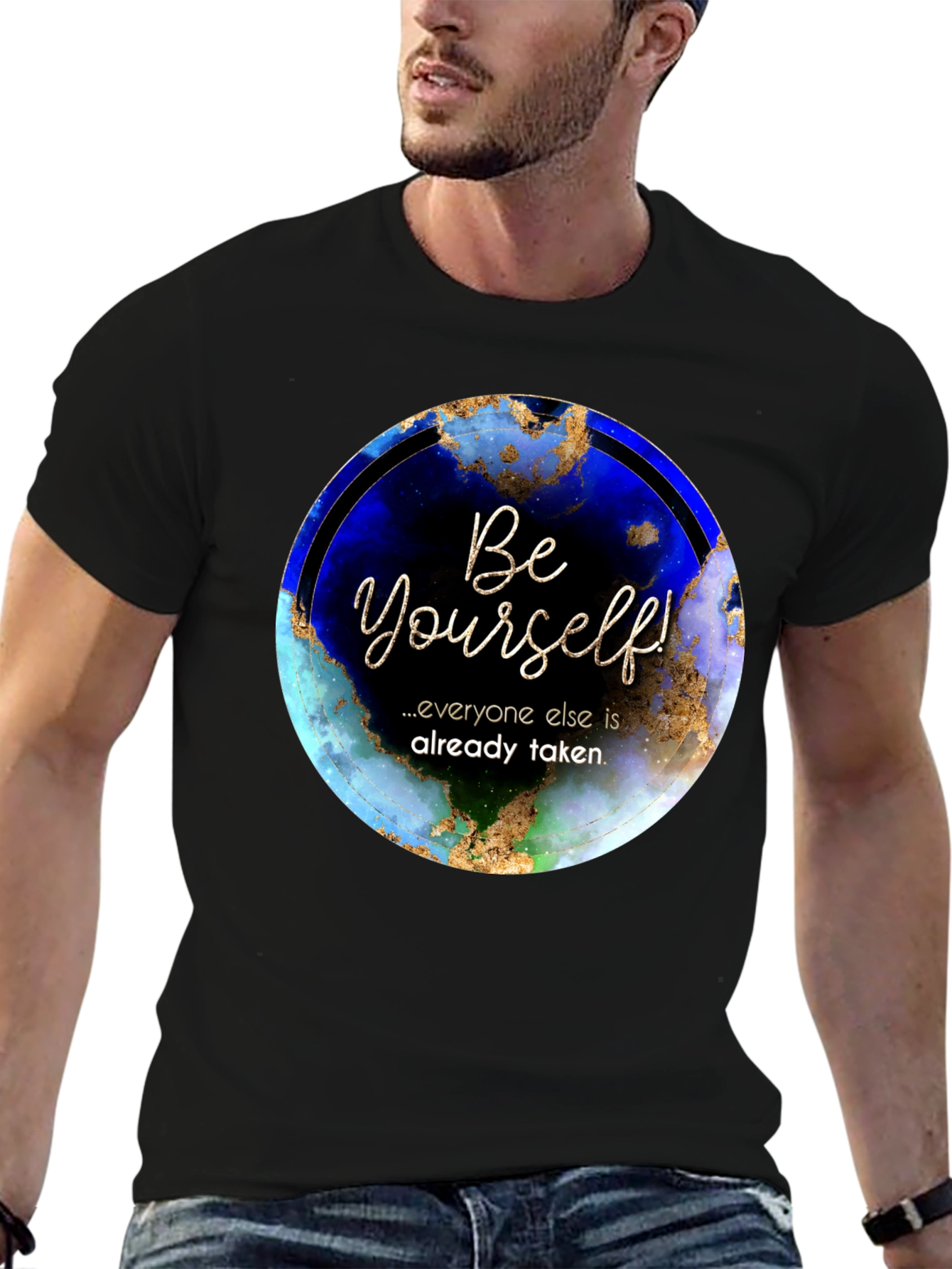 Be Yourself Graphic Print Crewneck T-Shirt