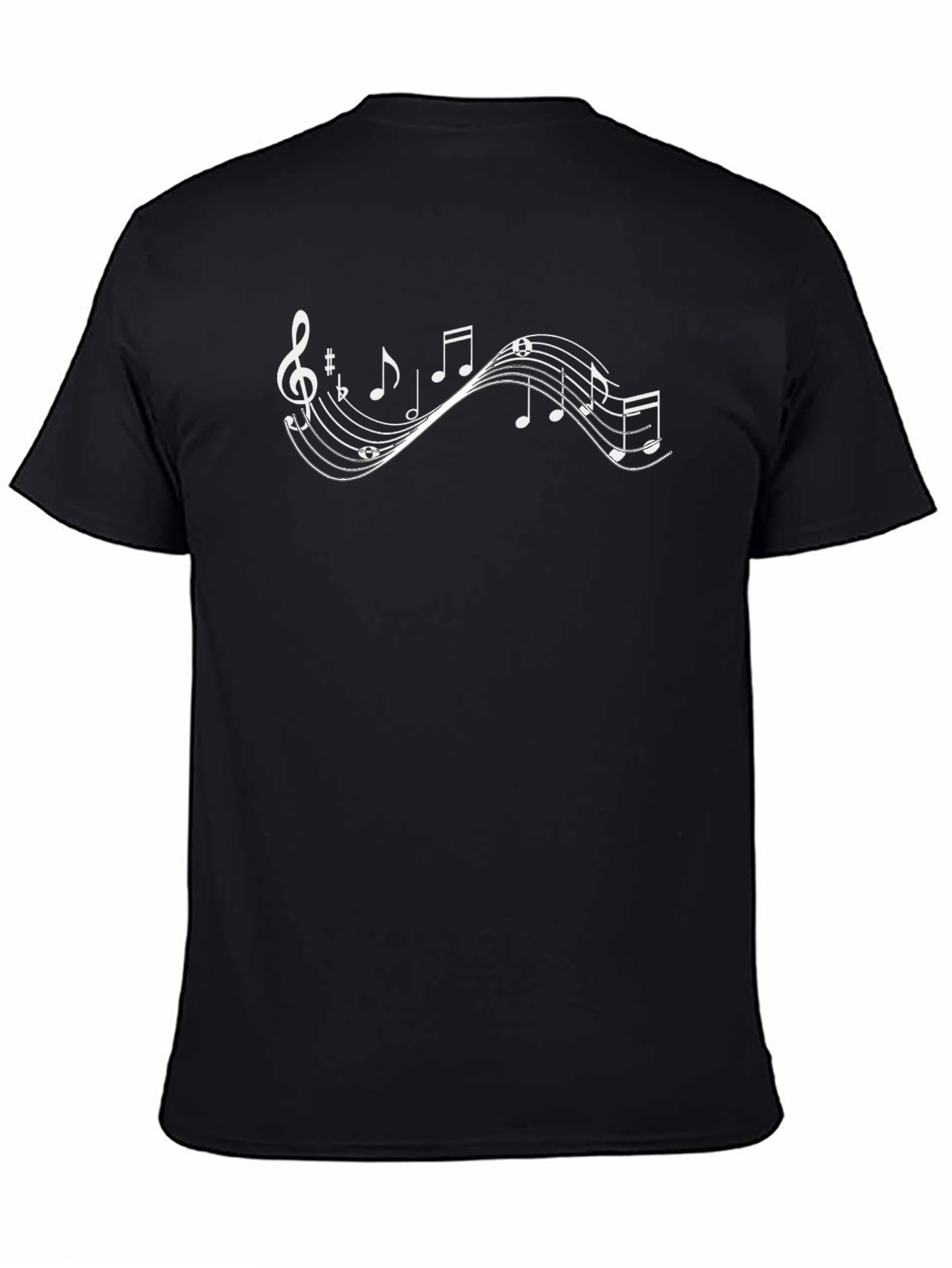 Musical Notes Black Tee - Express Your Passion