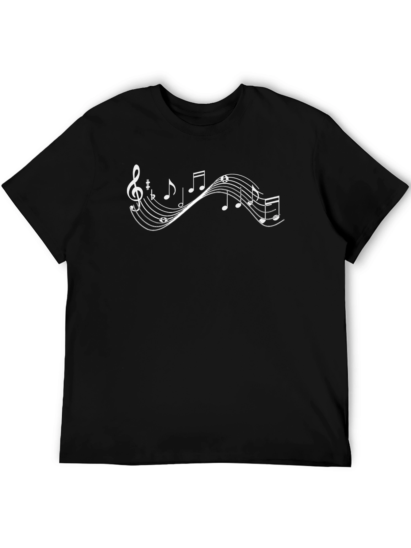 Musical Notes Black Tee - Express Your Passion