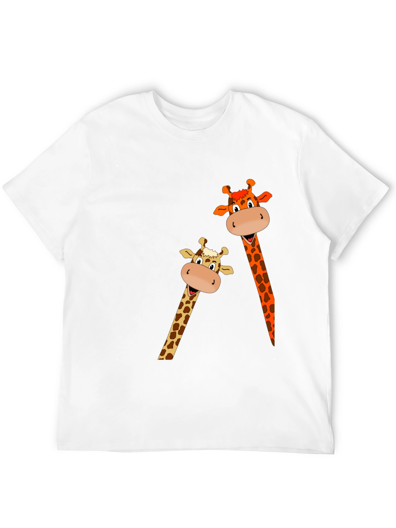 Giraffe Graphic Print Black T-Shirt