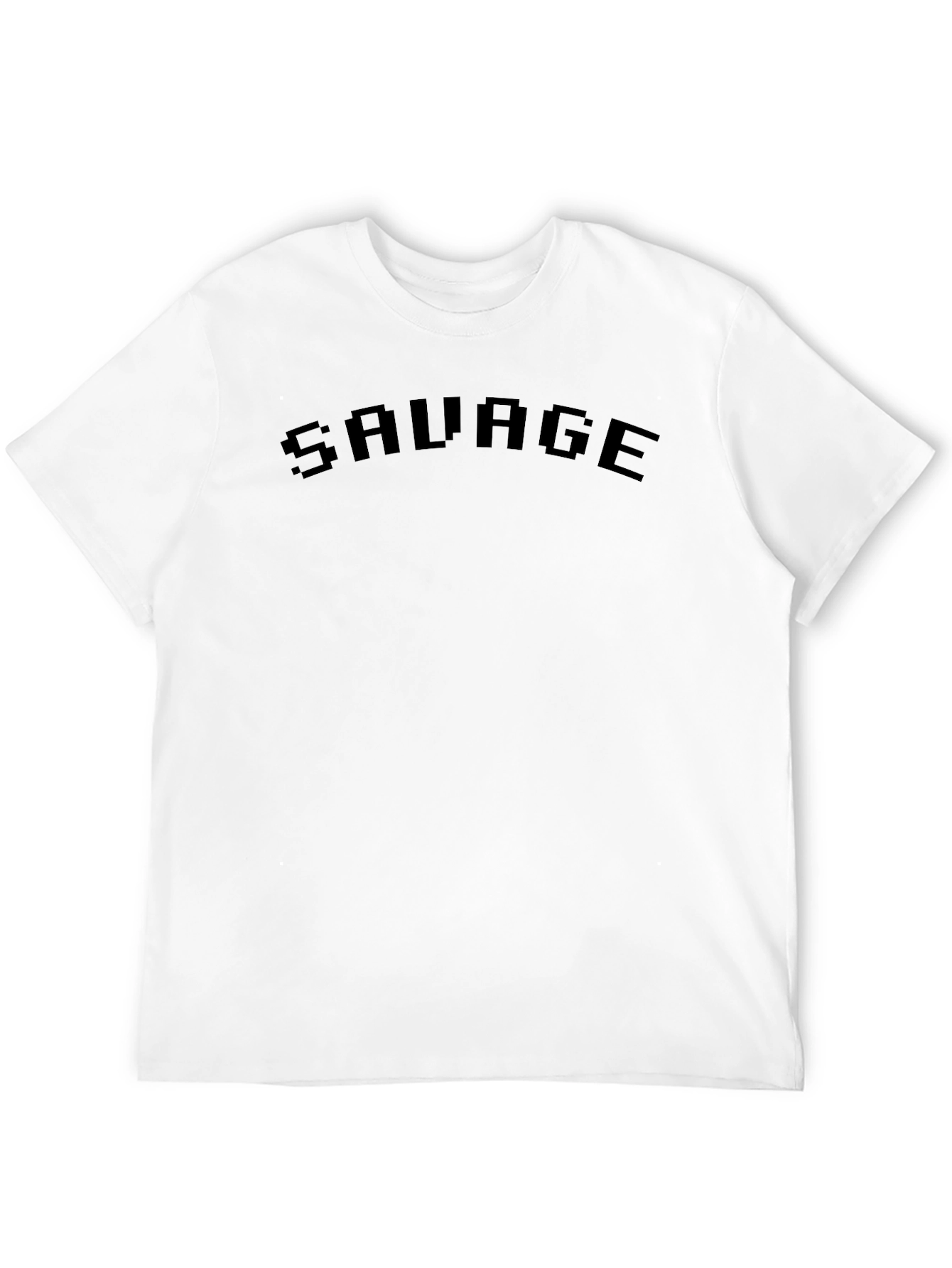 Savage Black Pixel Graphic T-Shirt