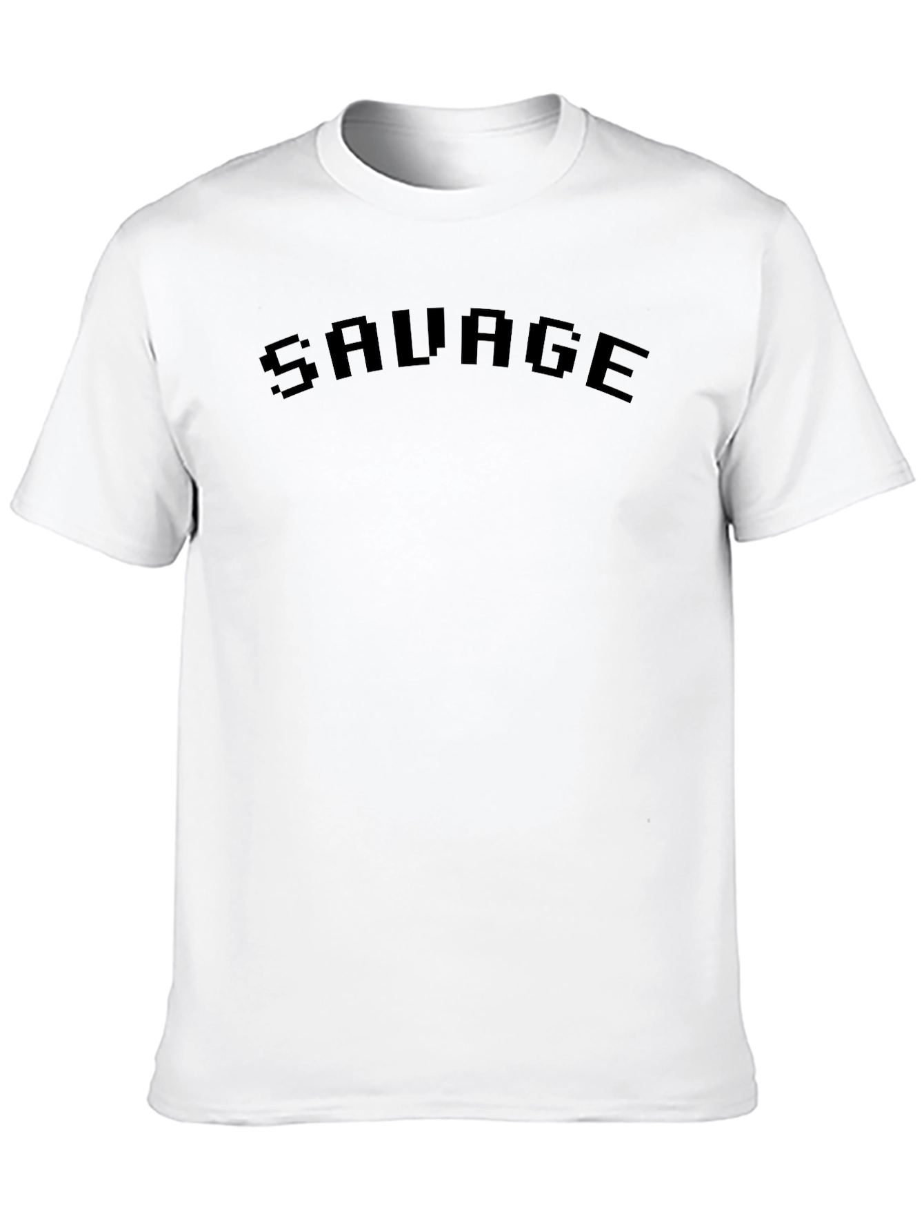 Savage Black Pixel Graphic T-Shirt
