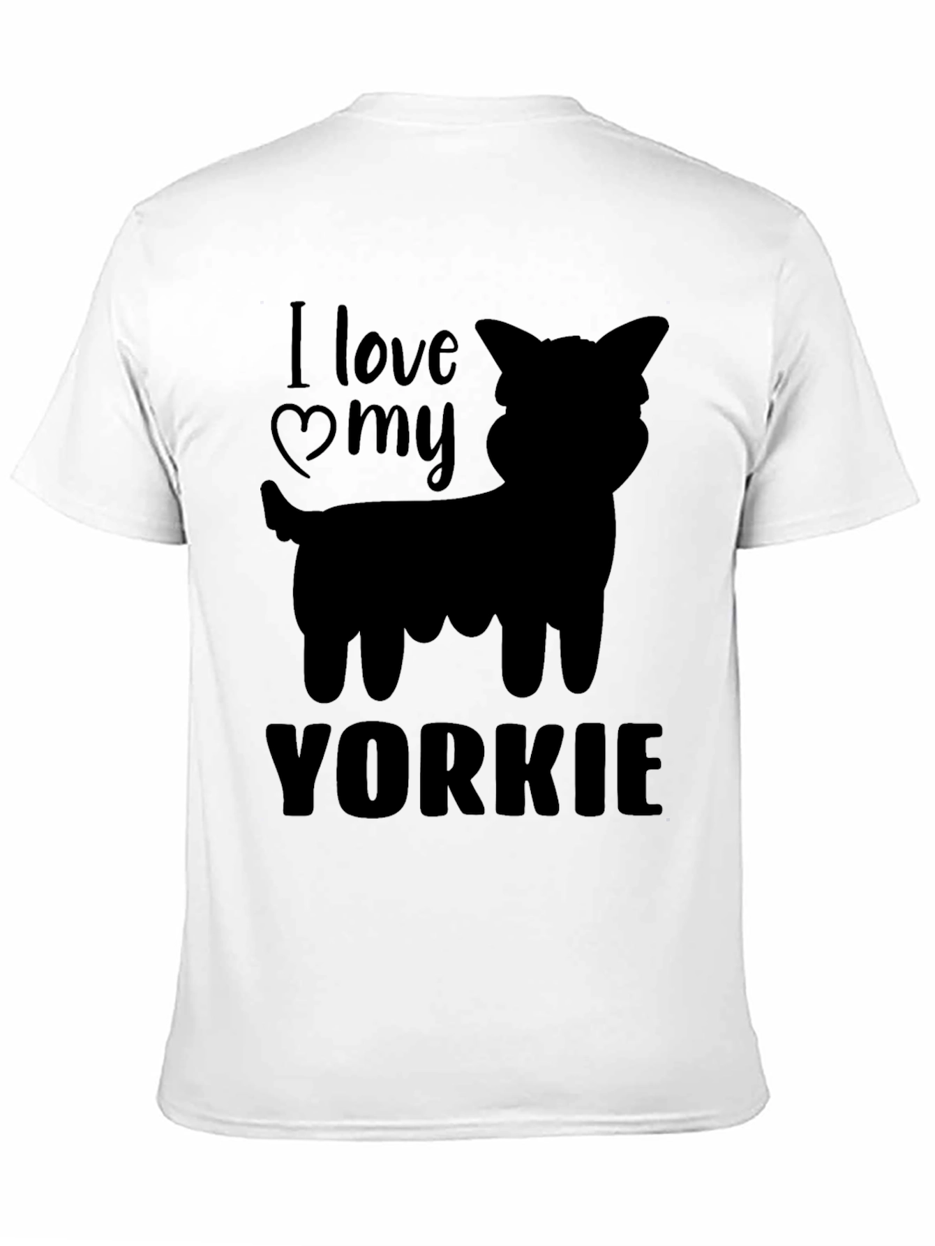 I Love My Yorkie Black T-Shirt