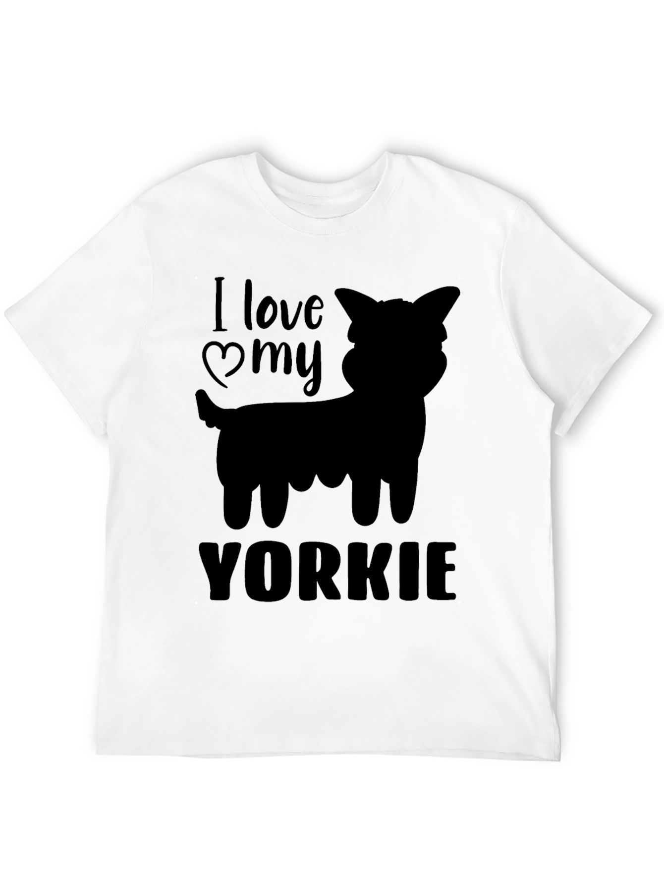 I Love My Yorkie Black T-Shirt