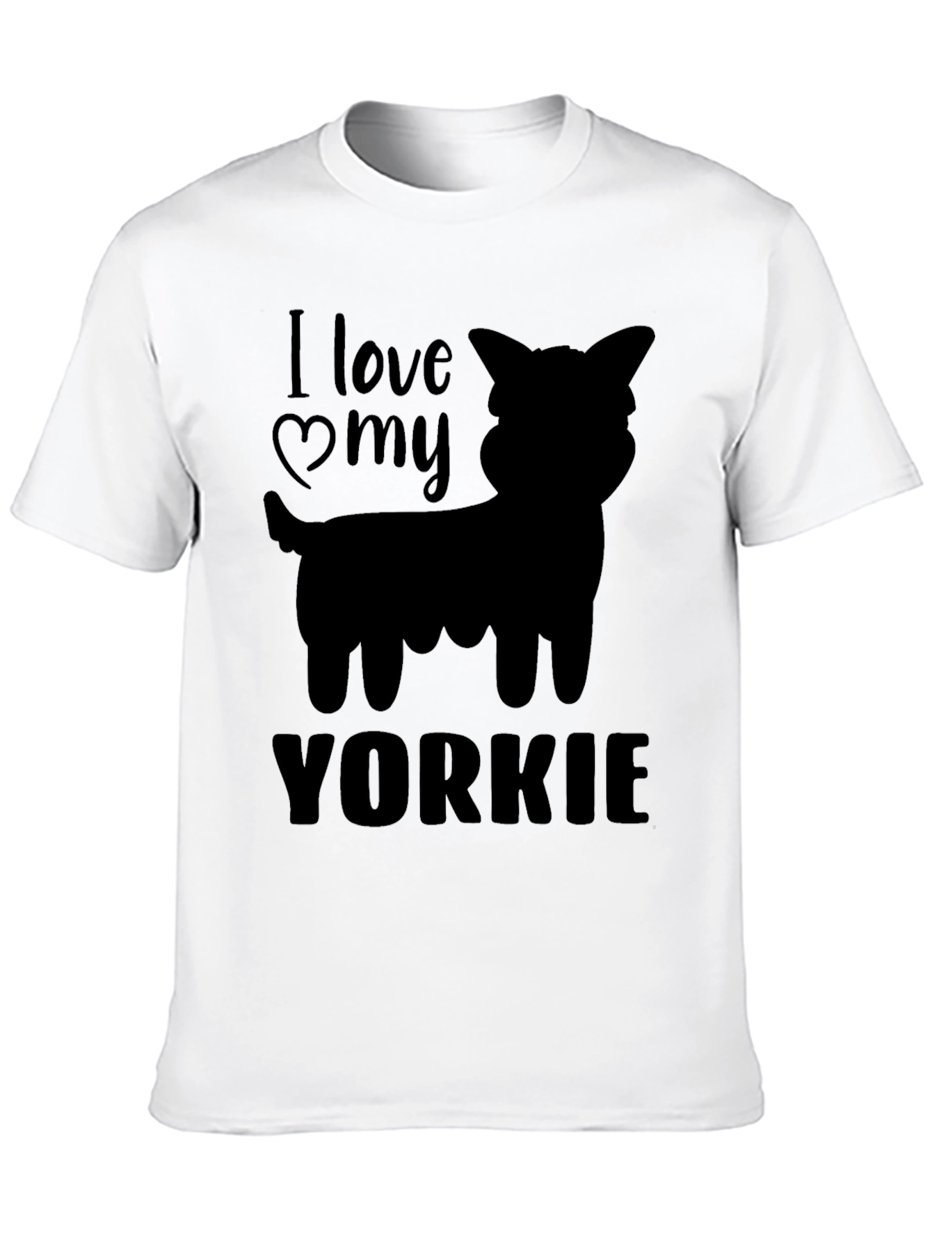 I Love My Yorkie Black T-Shirt