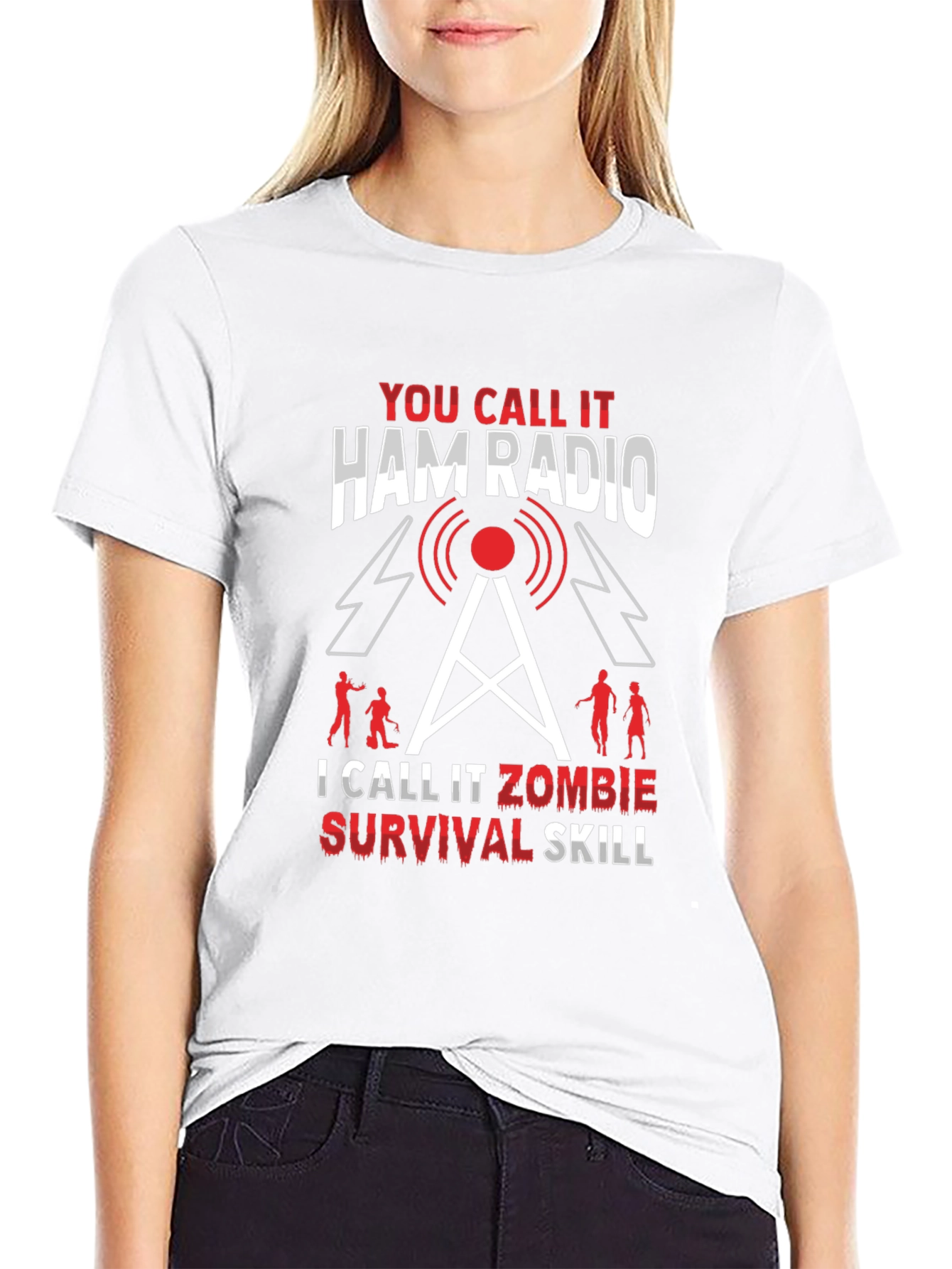 Ham Radio Zombie Survival Skill T-Shirt