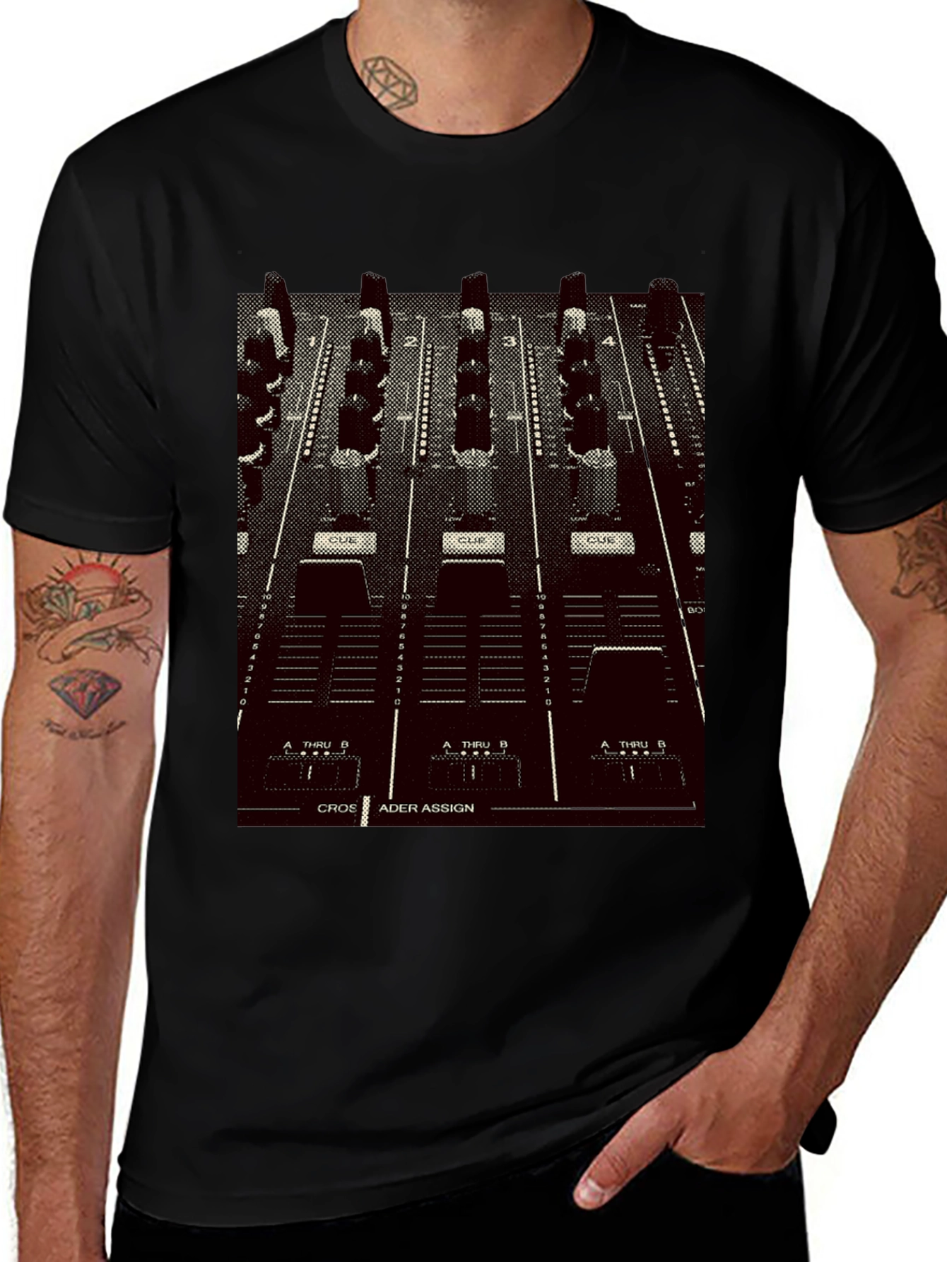 DJ Mixer Graphic Tee - Black