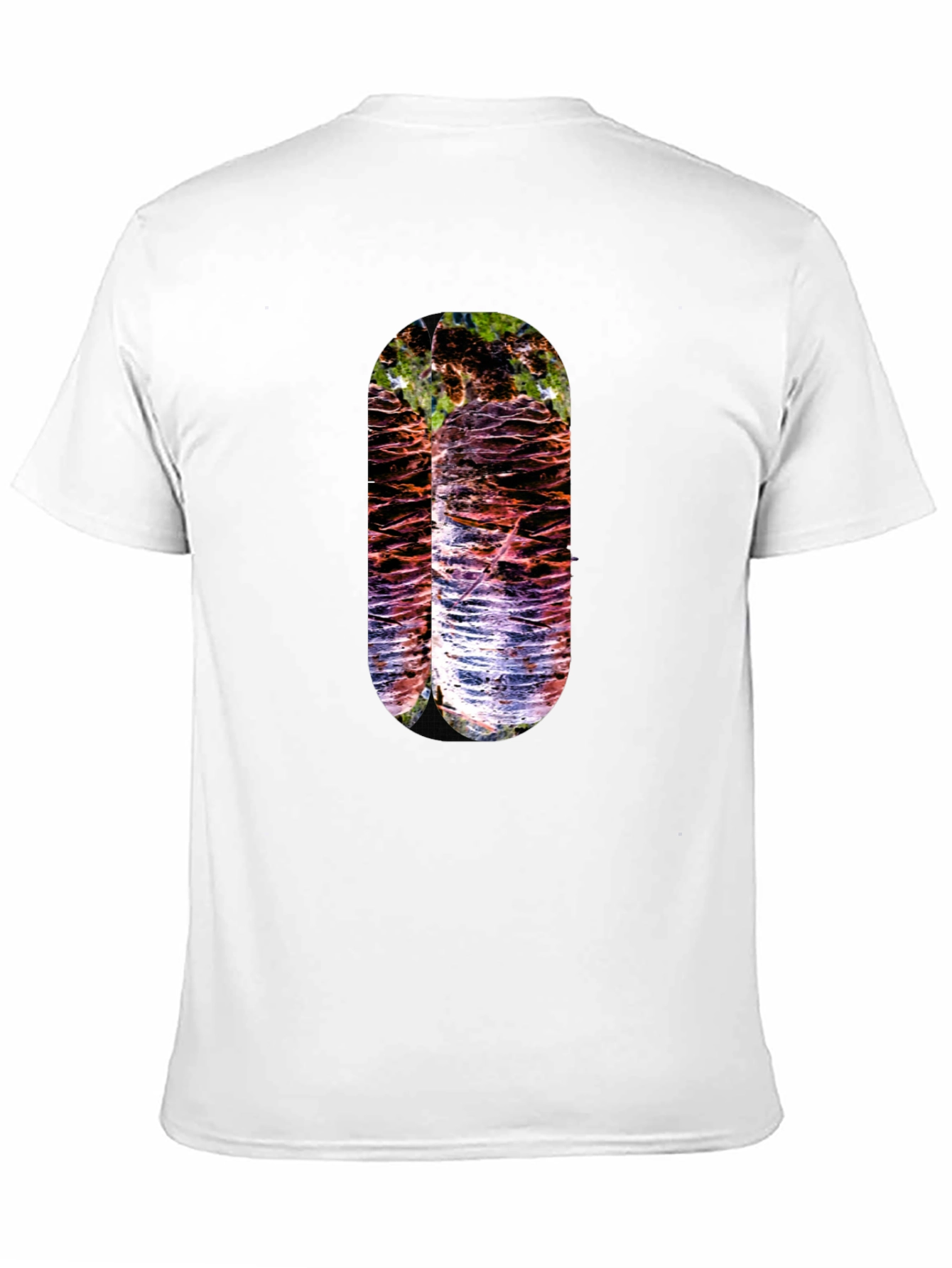 Abstract Nature Print Black T-Shirt