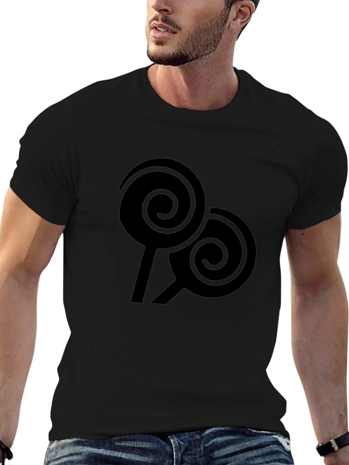 Swirl Lollipop Graphic Black Tee