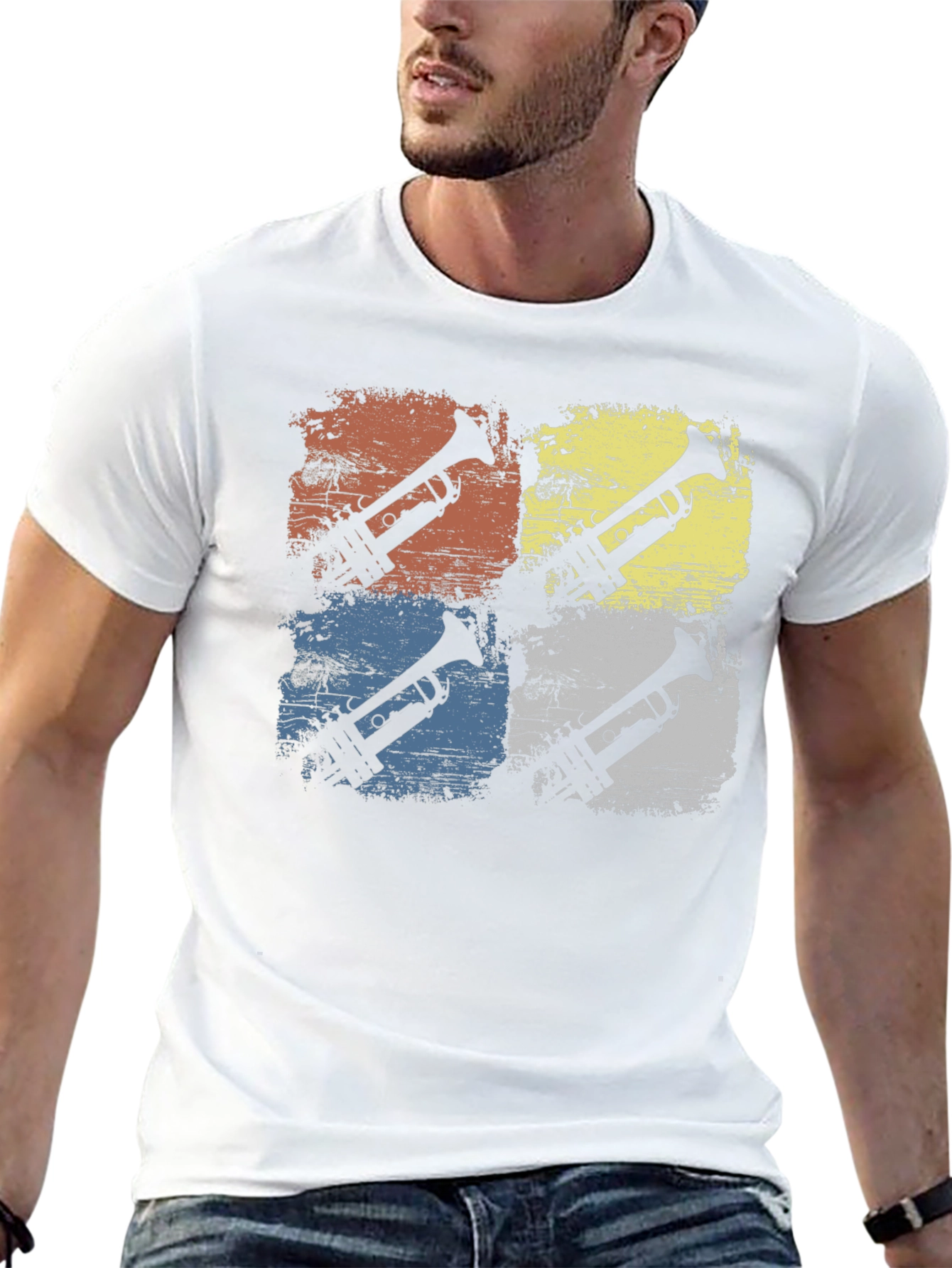 Retro Trumpet Pop Art Graphic Tee