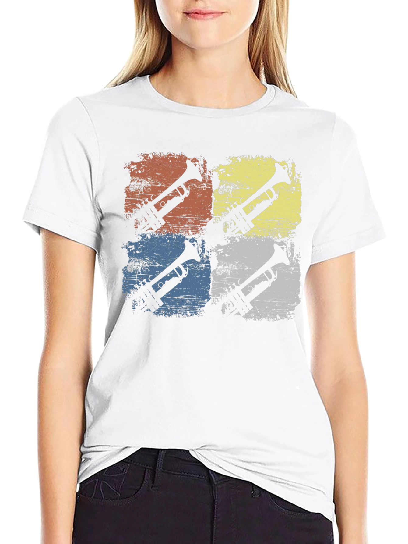 Retro Trumpet Pop Art Graphic Tee