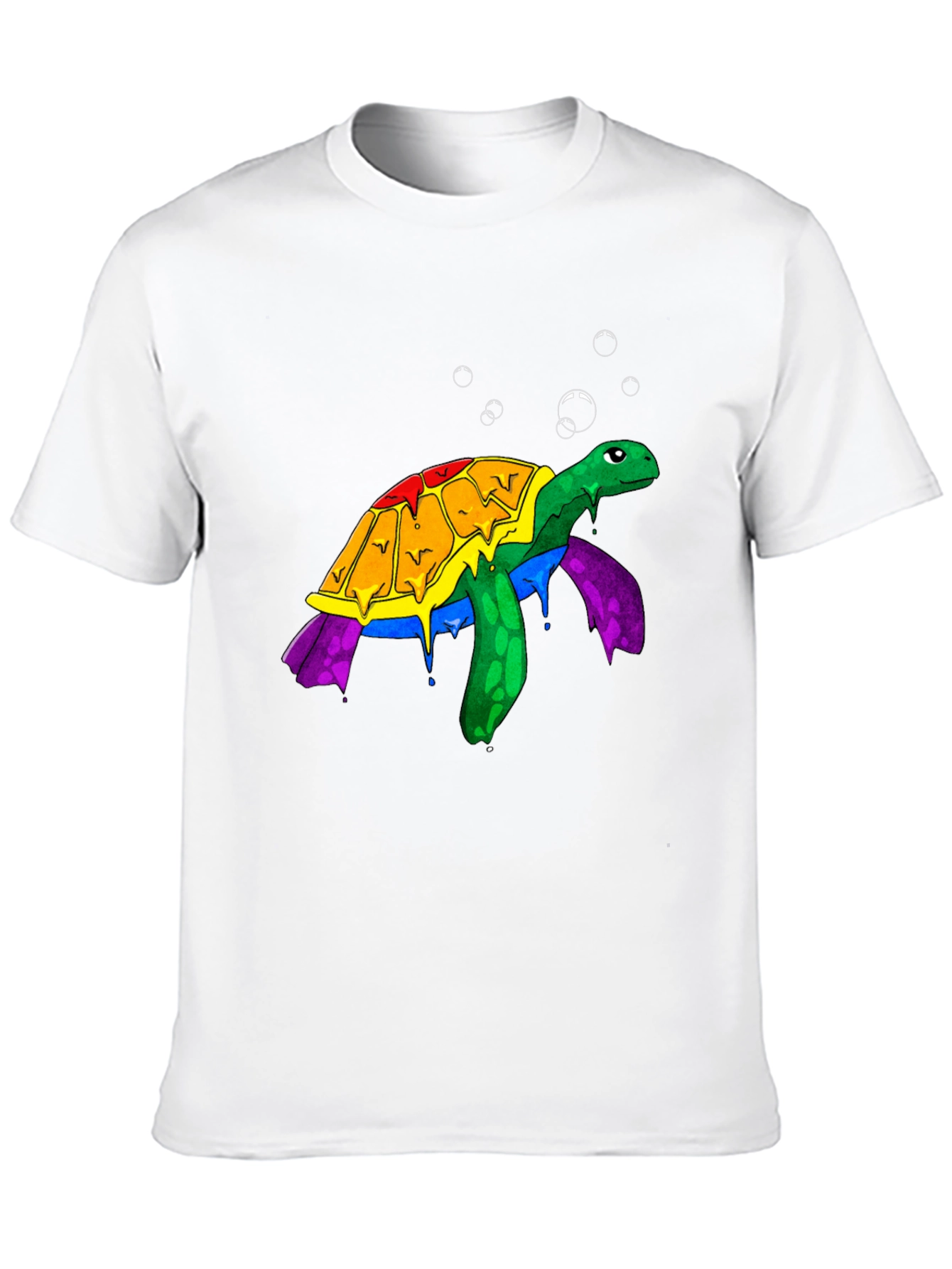 Rainbow Turtle Graphic Tee - Unique Animal Design
