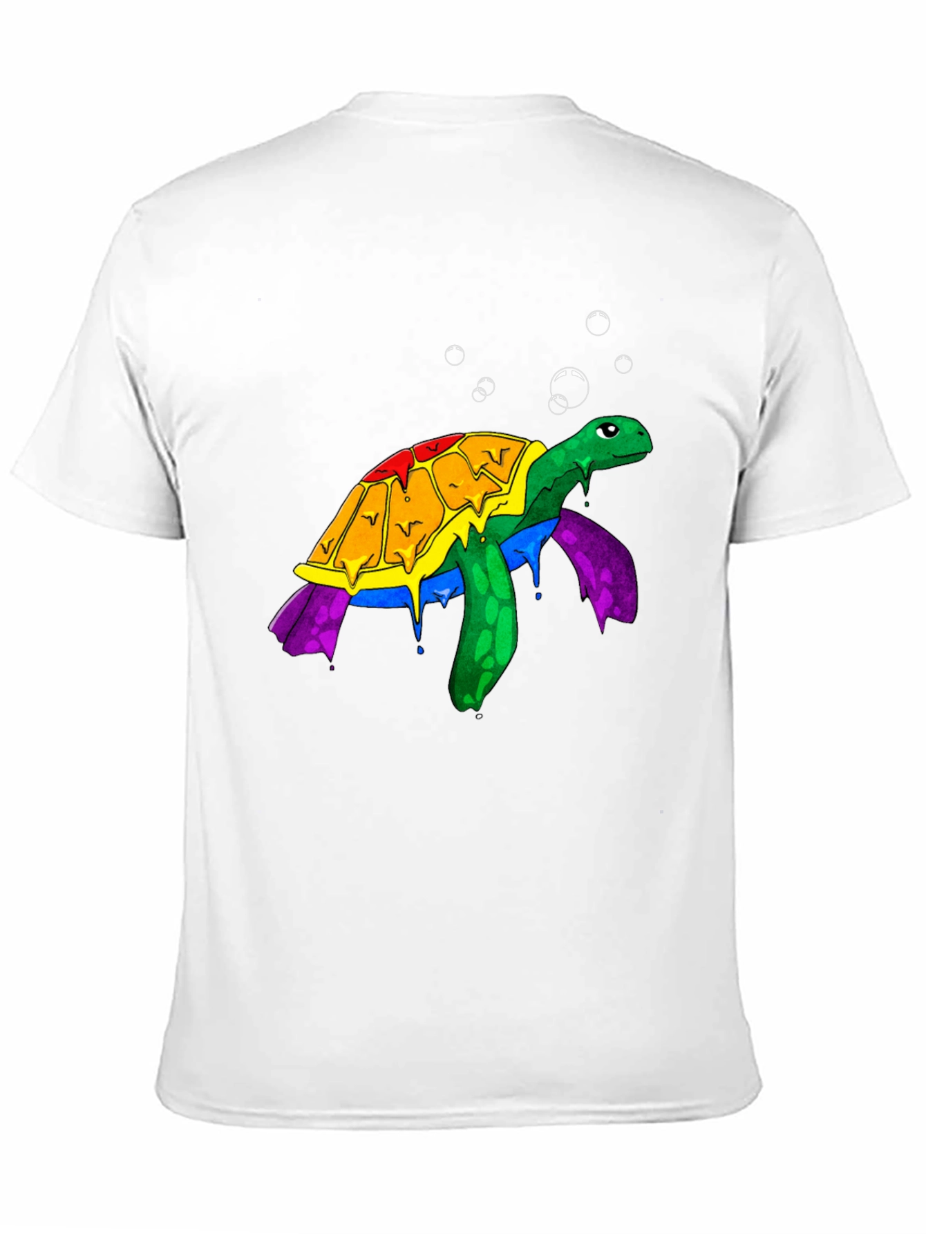 Rainbow Turtle Graphic Tee - Unique Animal Design