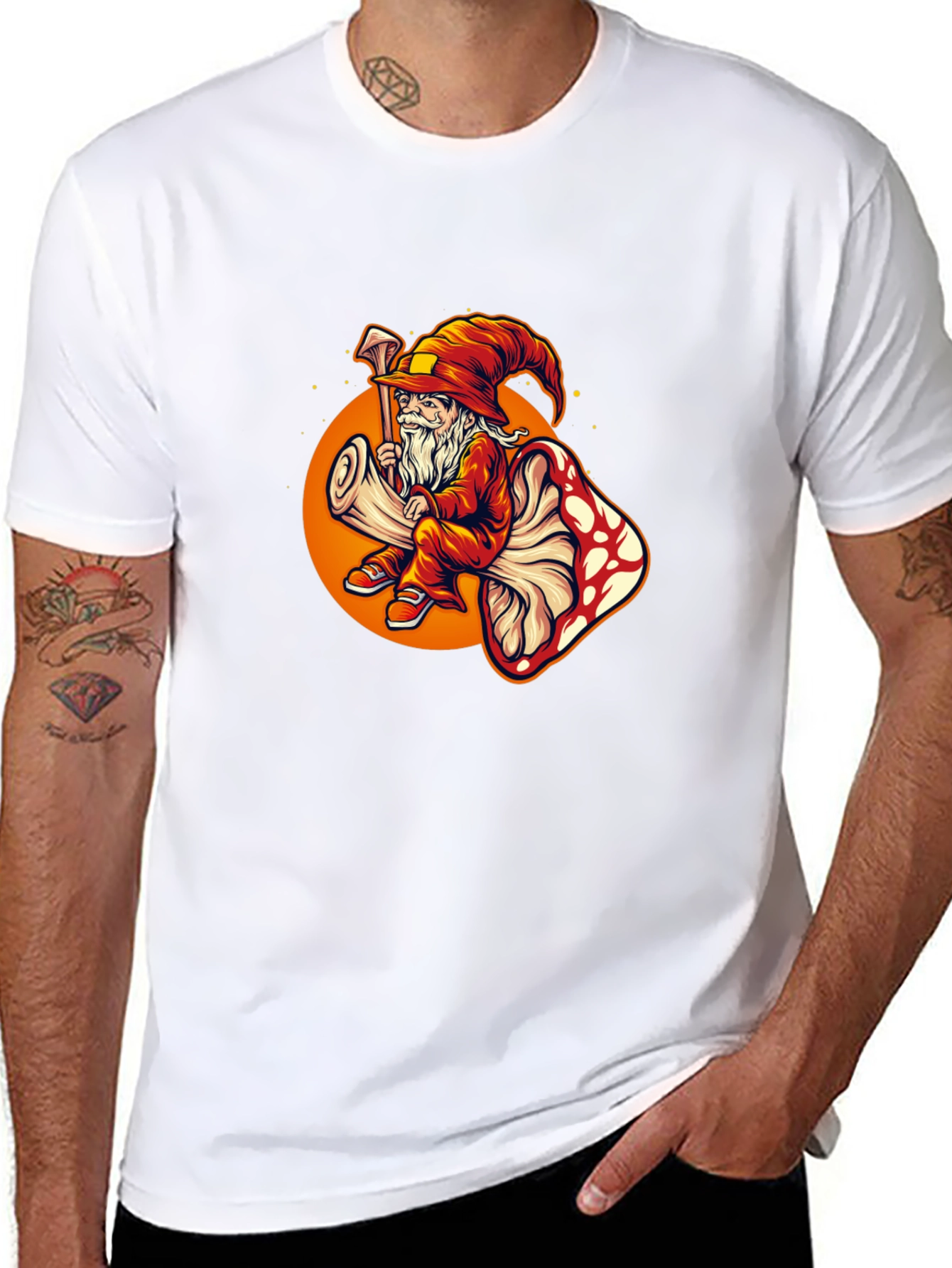 Wizard Mushroom Graphic Tee - Unique Design!