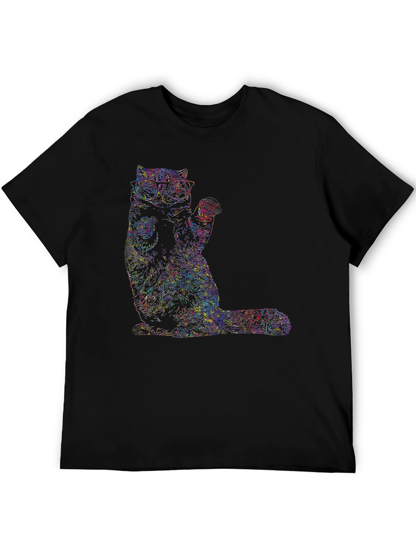Cool Cat Graphic T-Shirt - Black