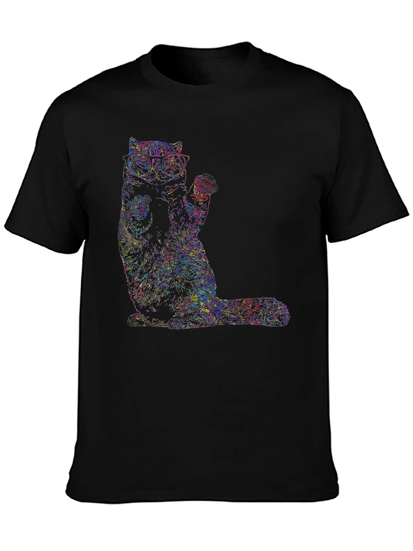Cool Cat Graphic T-Shirt - Black