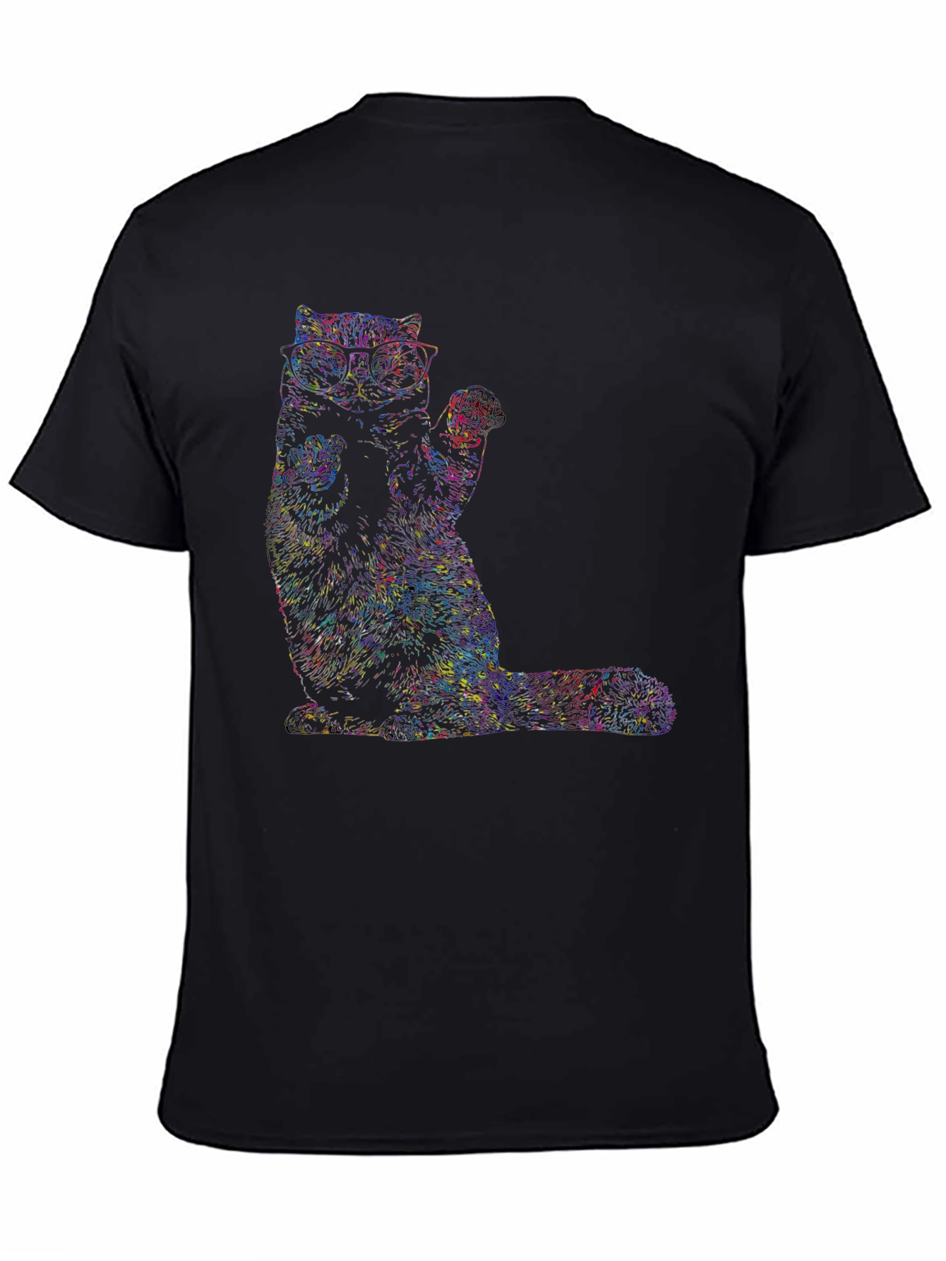 Cool Cat Graphic T-Shirt - Black
