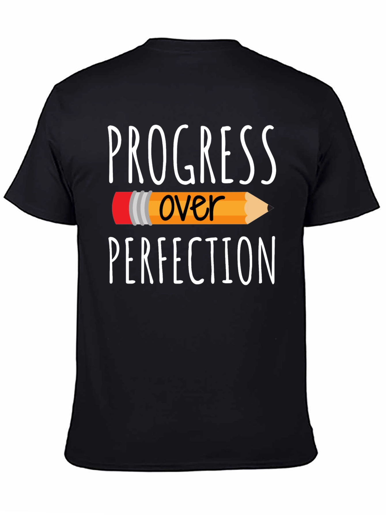 Progress Over Perfection Graphic Tee - Black T-Shirt