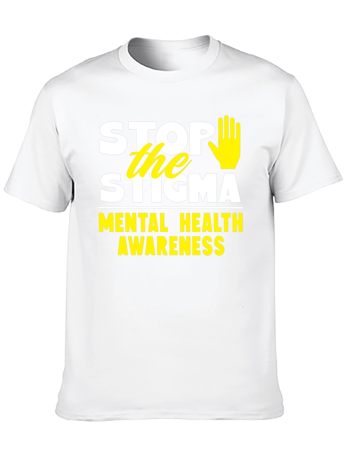 Stop the Stigma Mental Health Awareness Black T-Shirt