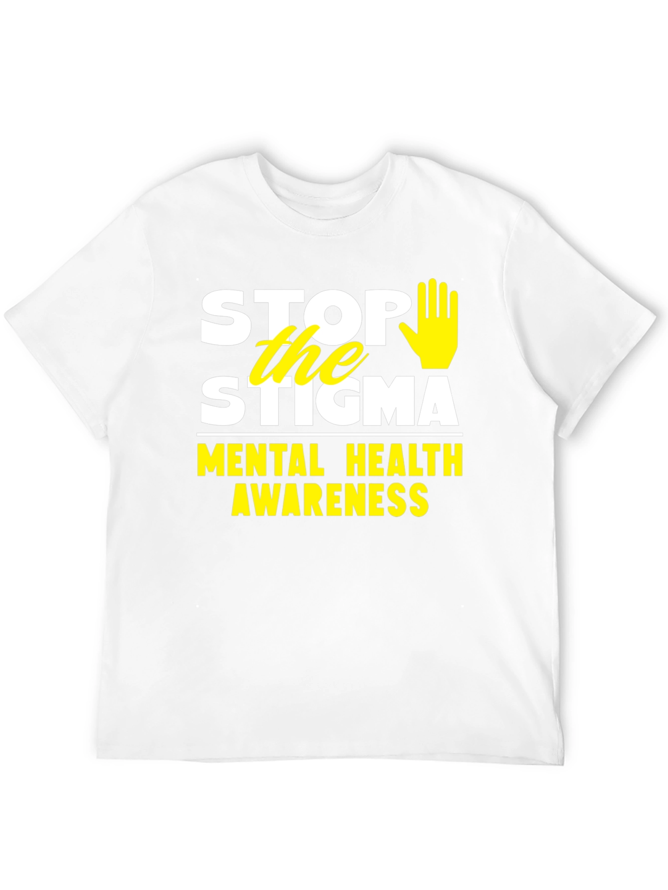 Stop the Stigma Mental Health Awareness Black T-Shirt