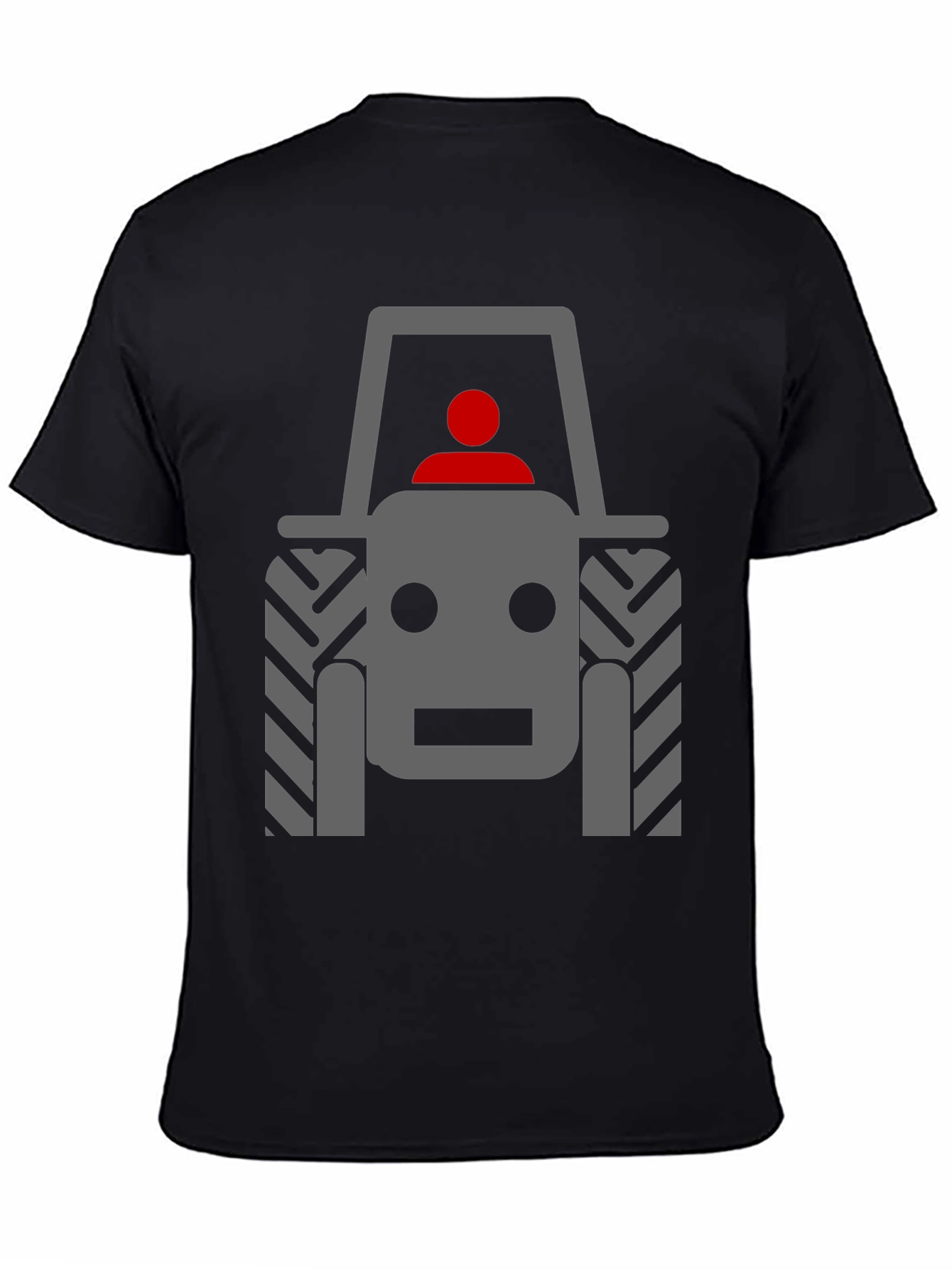 Tractor Graphic Tee - Black Cotton Comfort