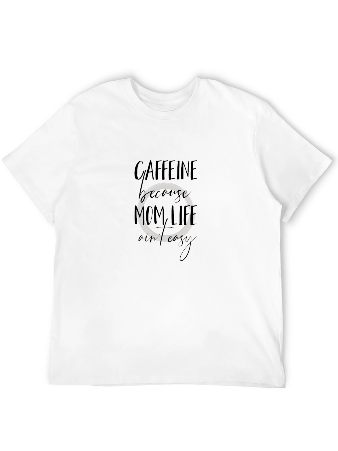 Caffeine Mom Life Graphic T-Shirt - Black