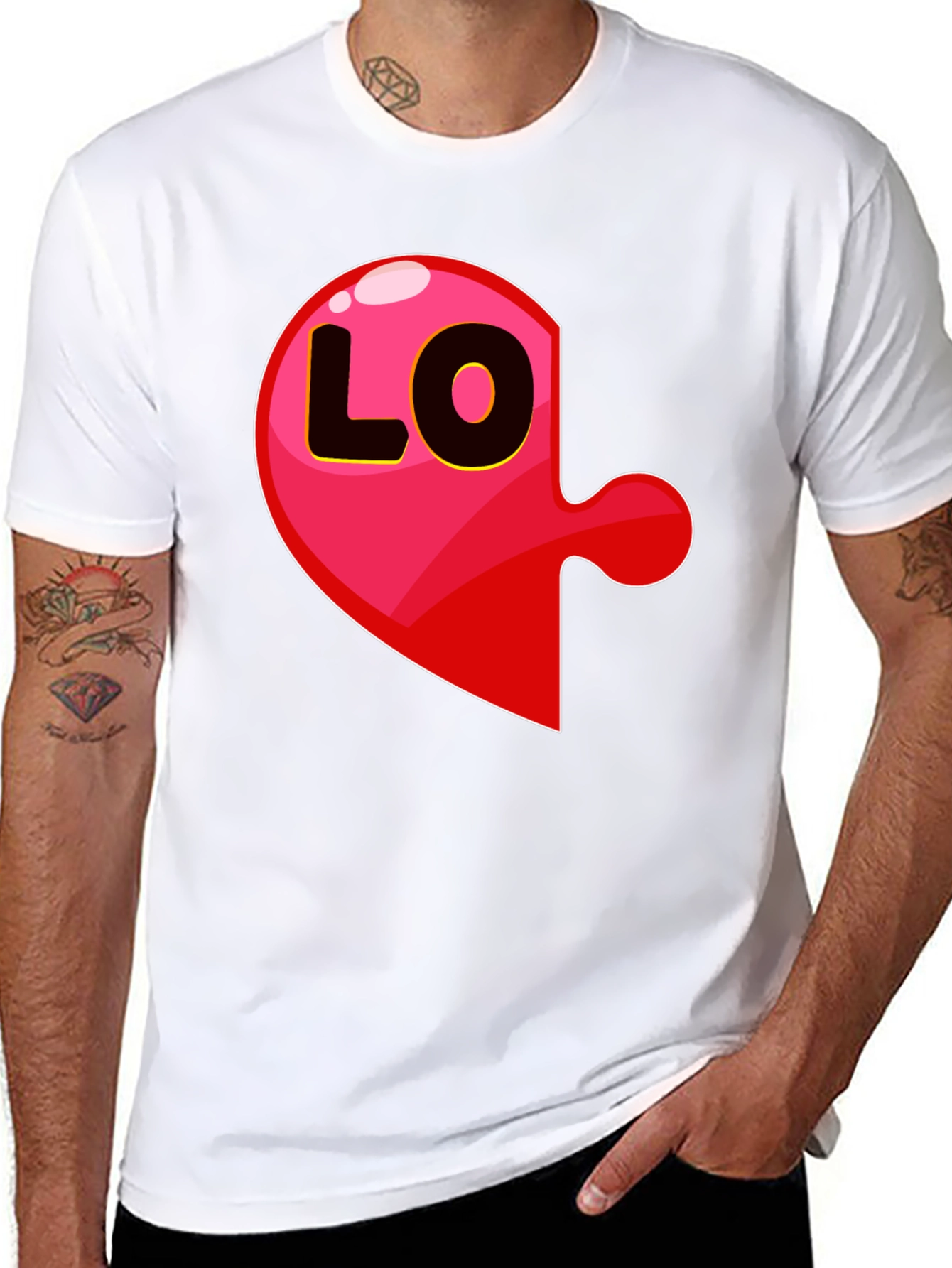 Matching Love Puzzle T-Shirt - Left Piece