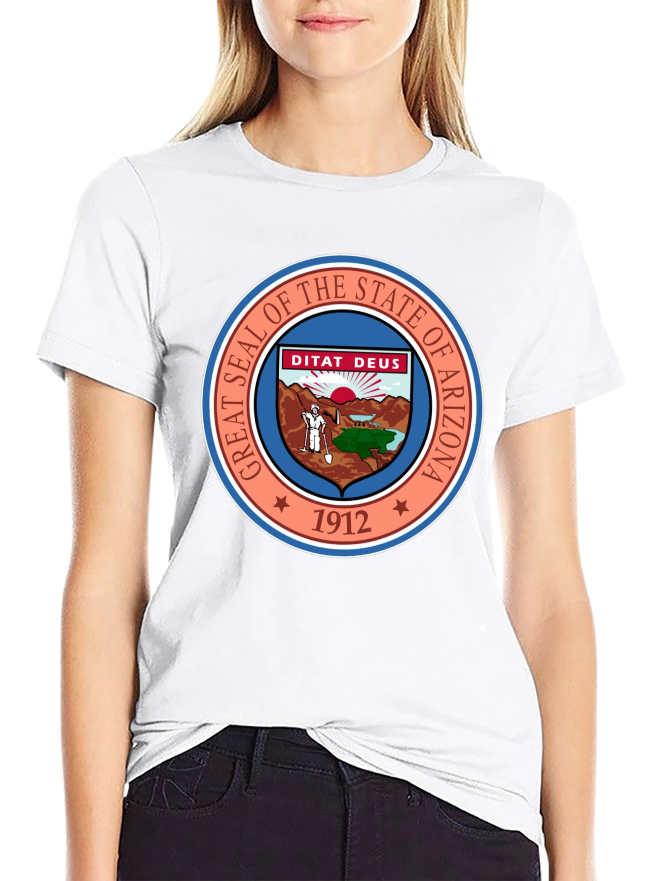 Arizona State Seal Black T-Shirt
