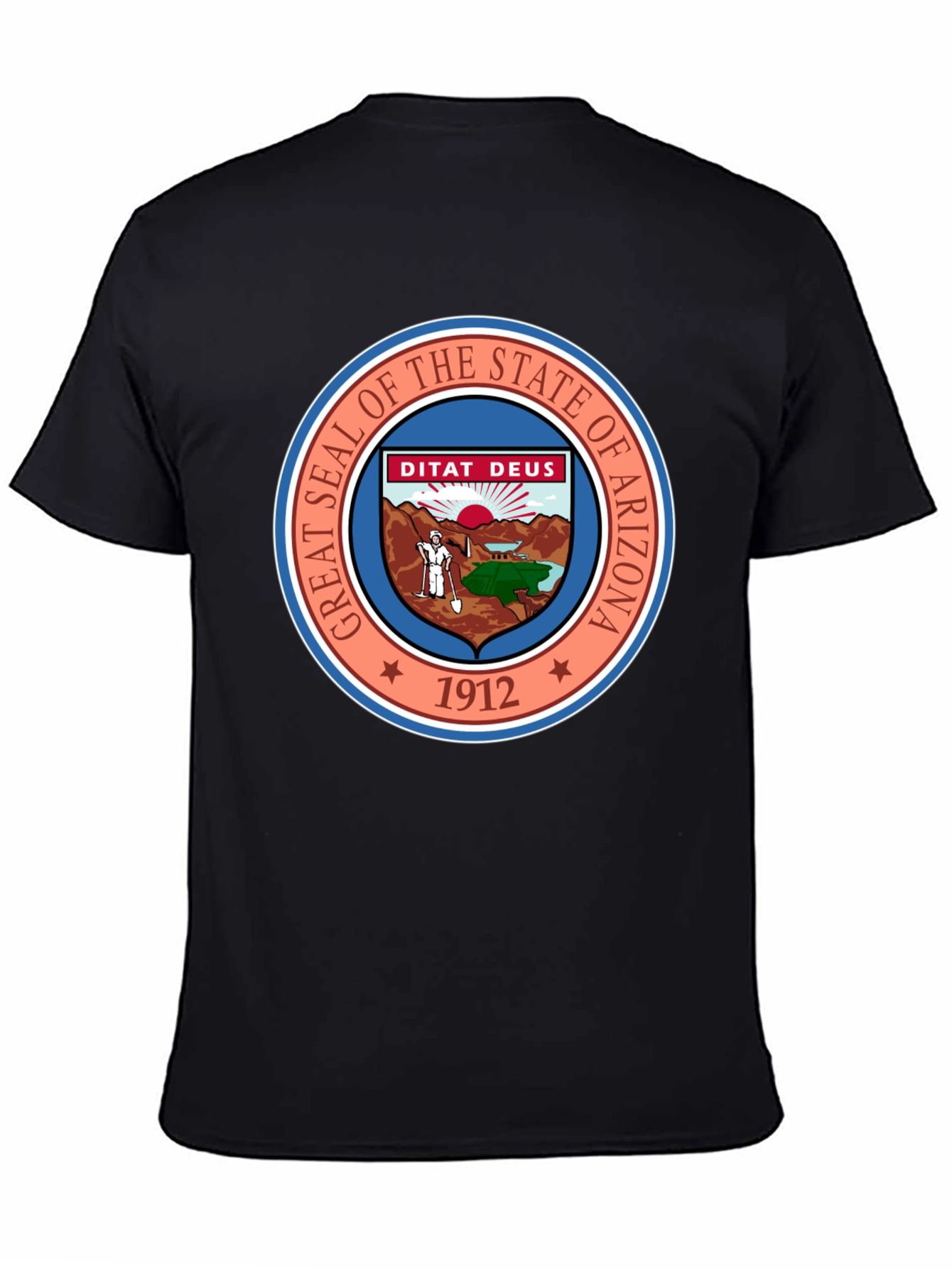Arizona State Seal Black T-Shirt
