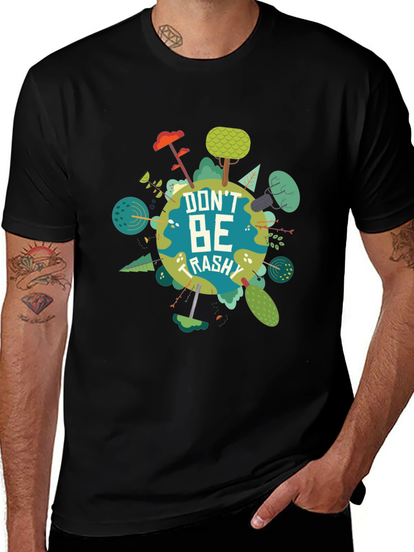 Eco-Friendly Dont Be Trashy Graphic Tee