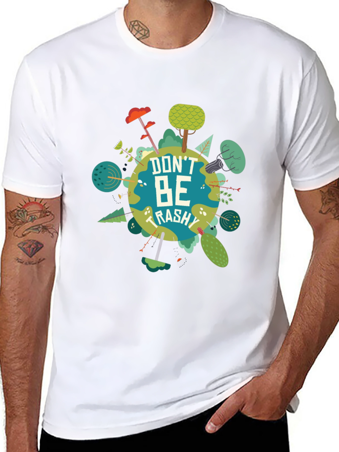 Eco-Friendly Dont Be Trashy Graphic Tee