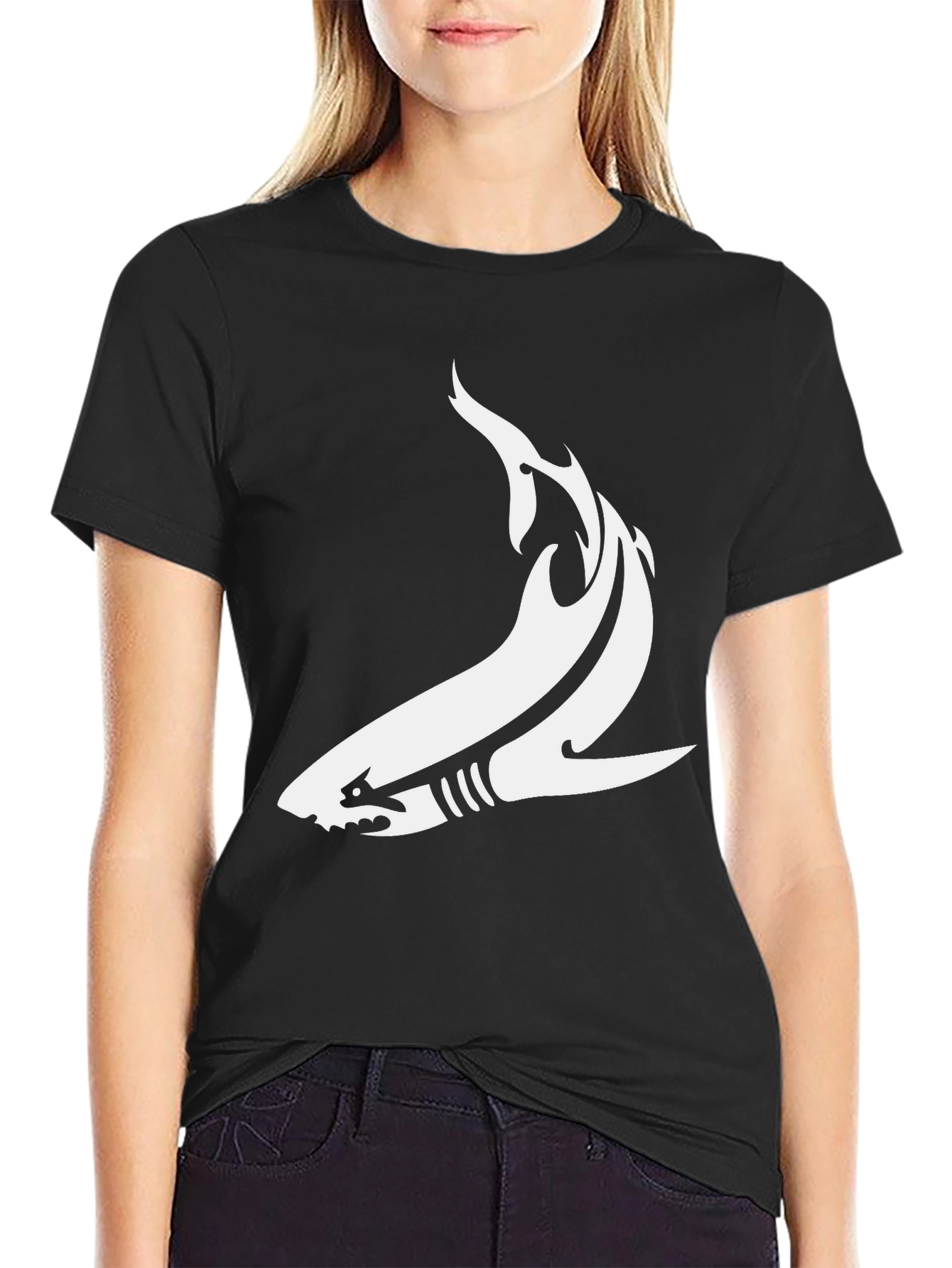 Shark Graphic Tee - Mens Black T-Shirt