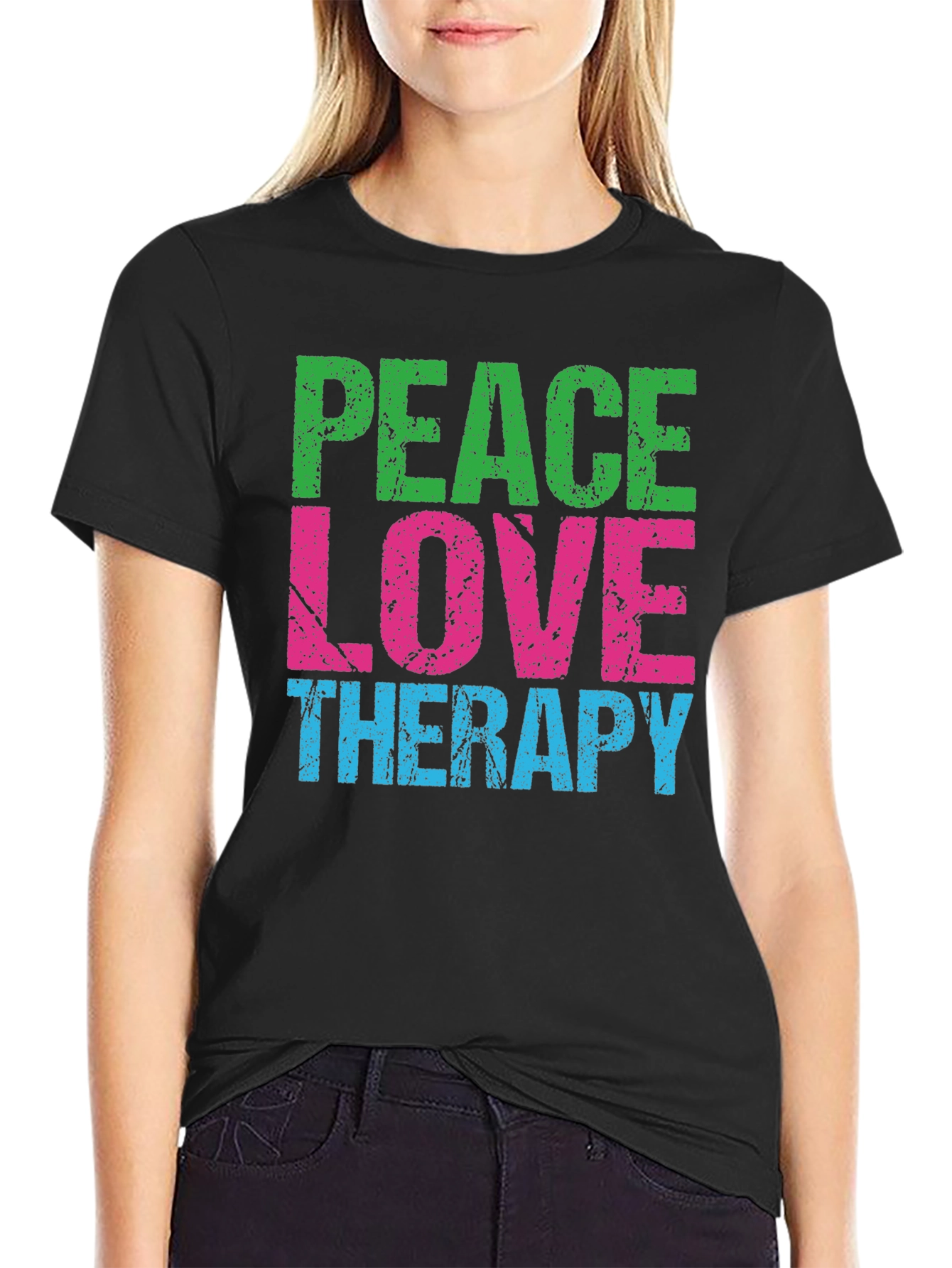 Peace Love Therapy T-Shirt Graphic Tee