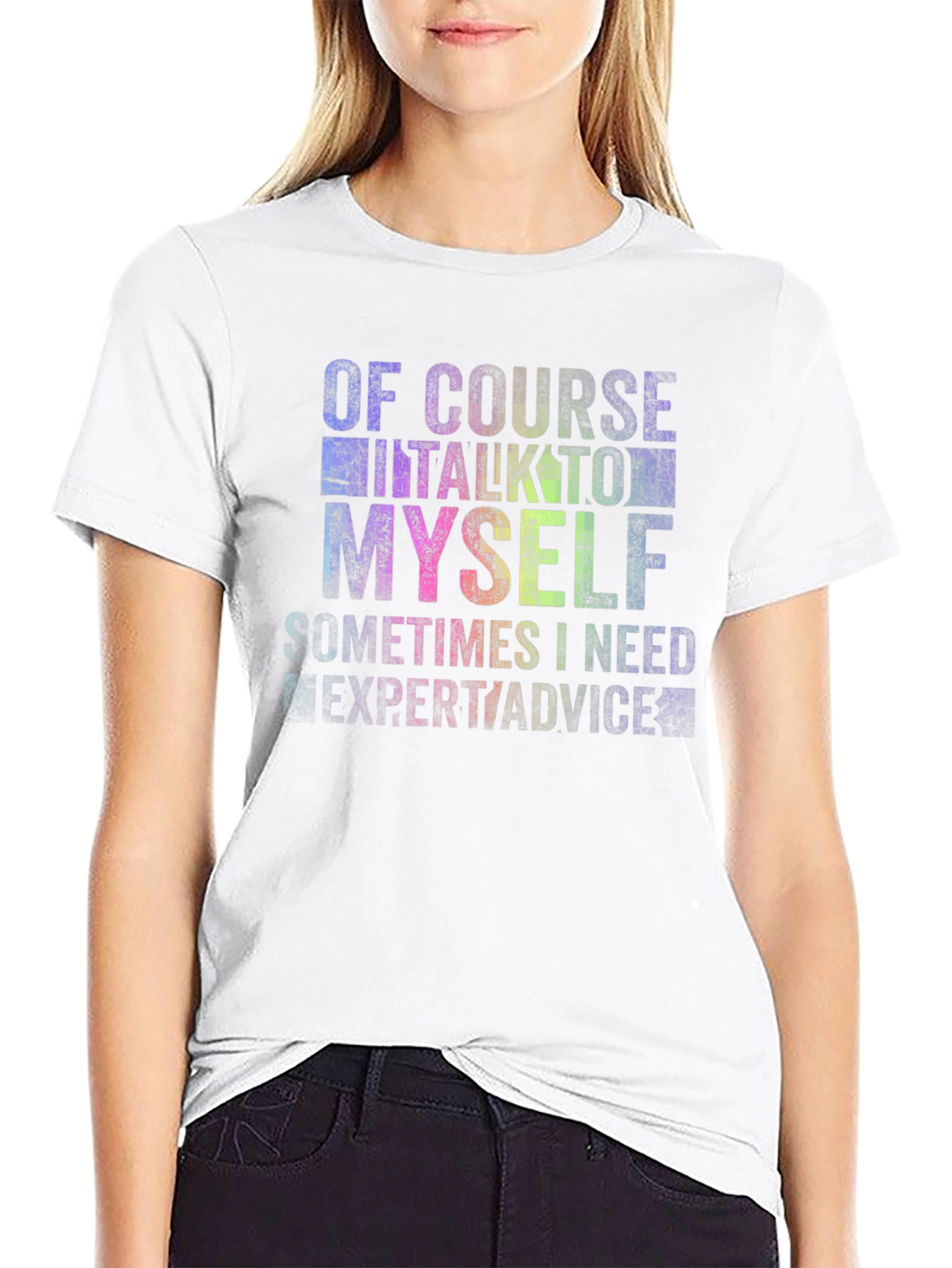 Funny Of Course I Talk To Myself Black T-Shirt