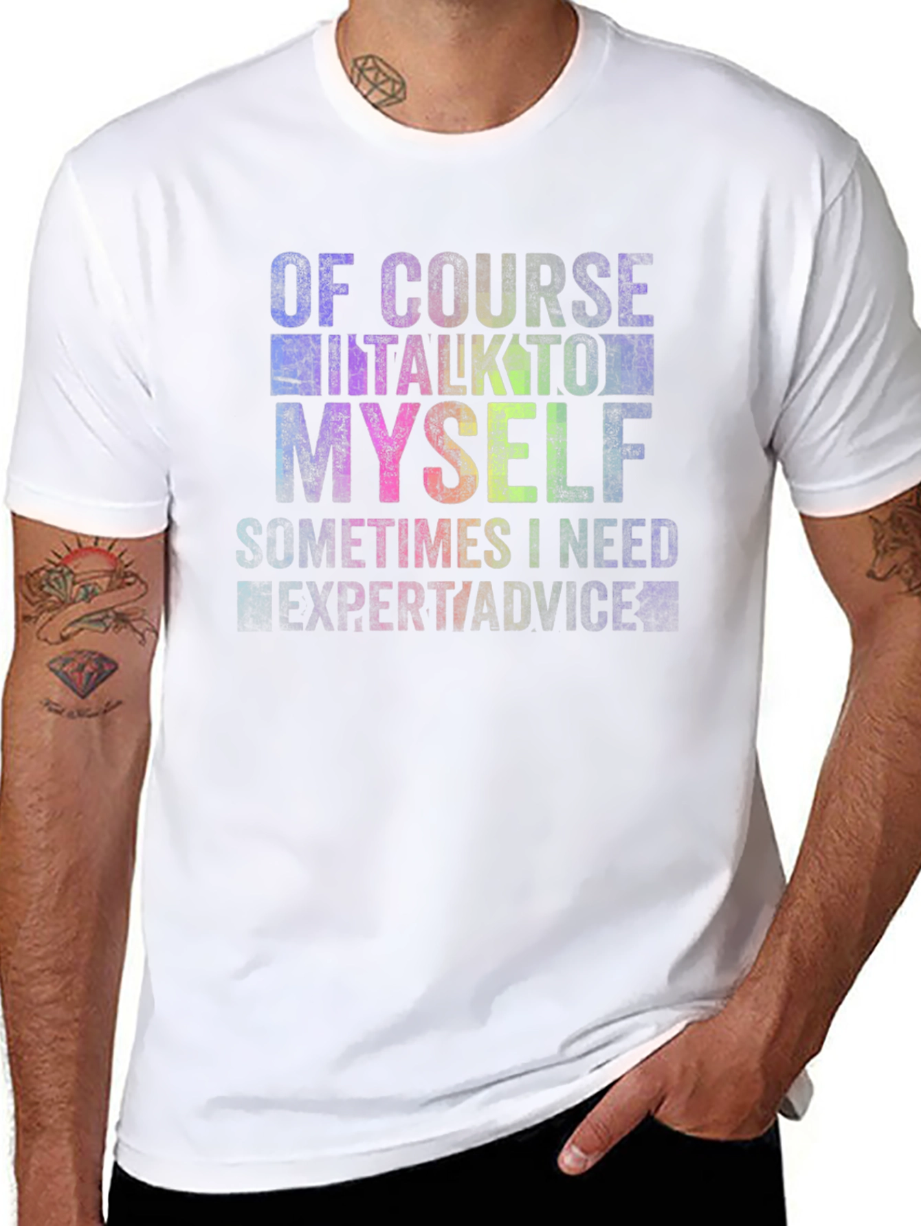 Funny Of Course I Talk To Myself Black T-Shirt