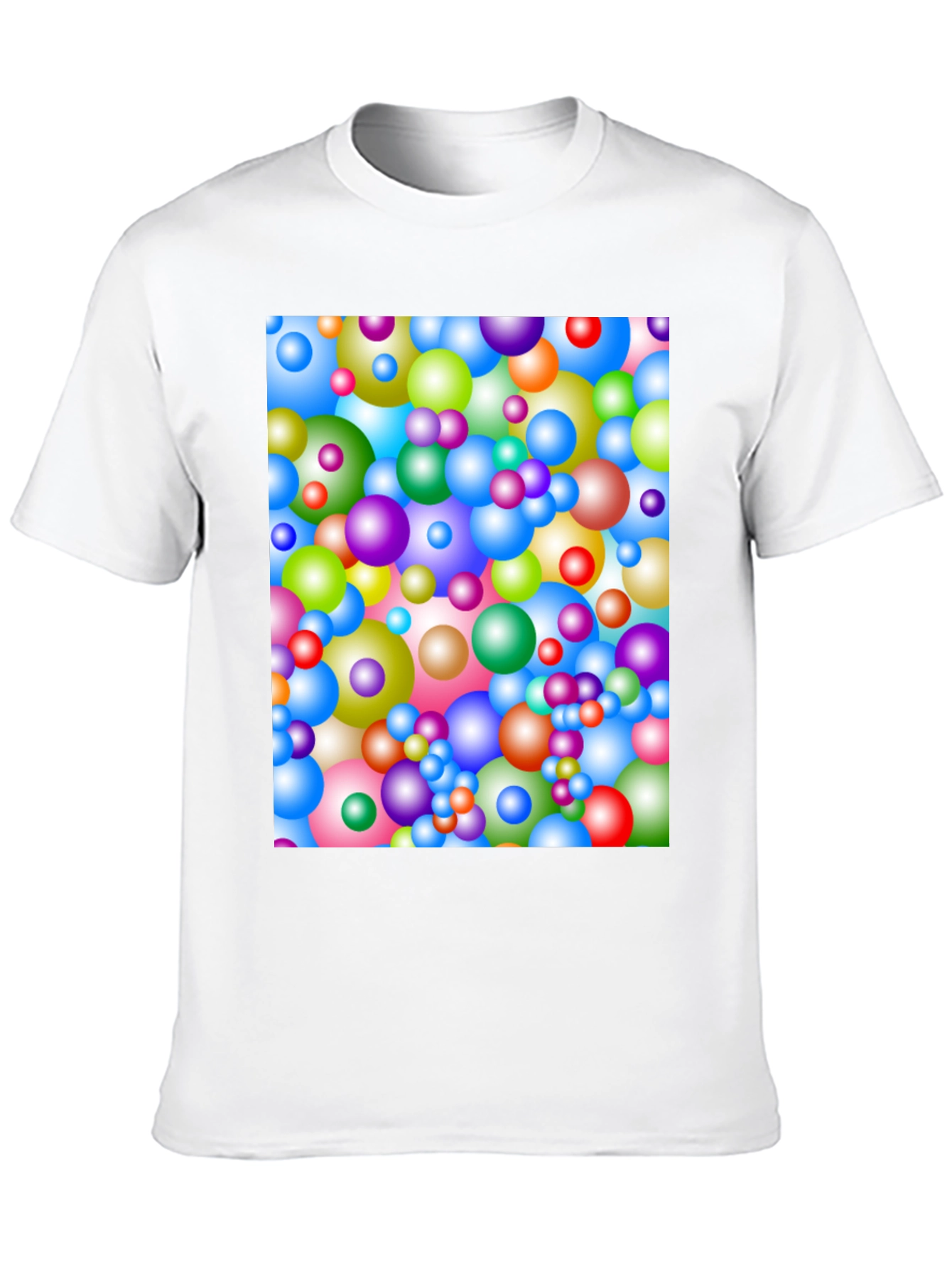 Colorful Spheres Pattern T-Shirt