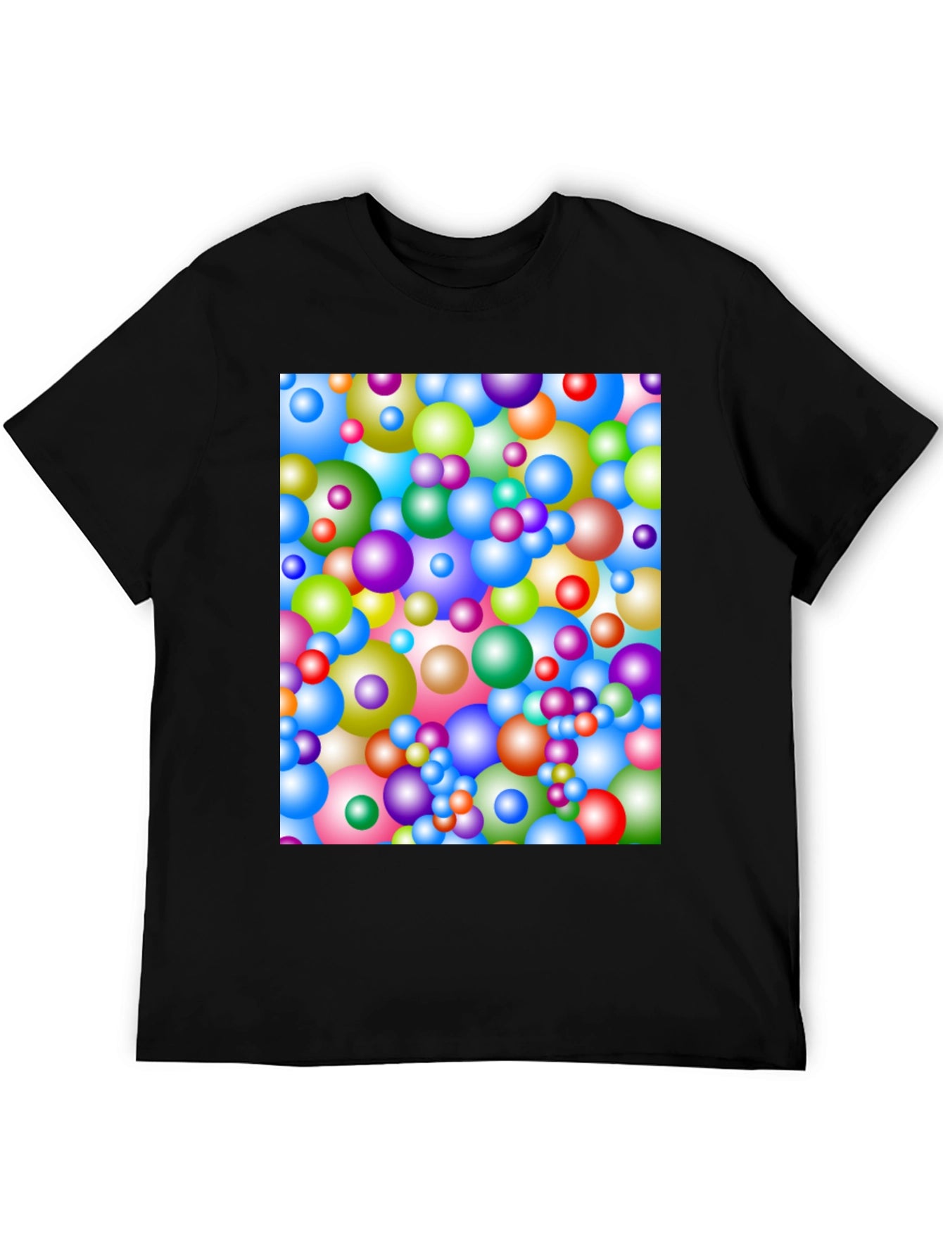 Colorful Spheres Pattern T-Shirt