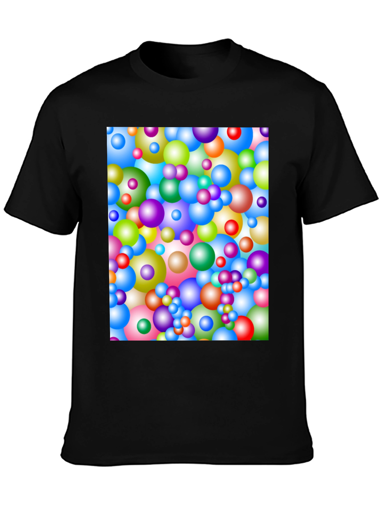 Colorful Spheres Pattern T-Shirt